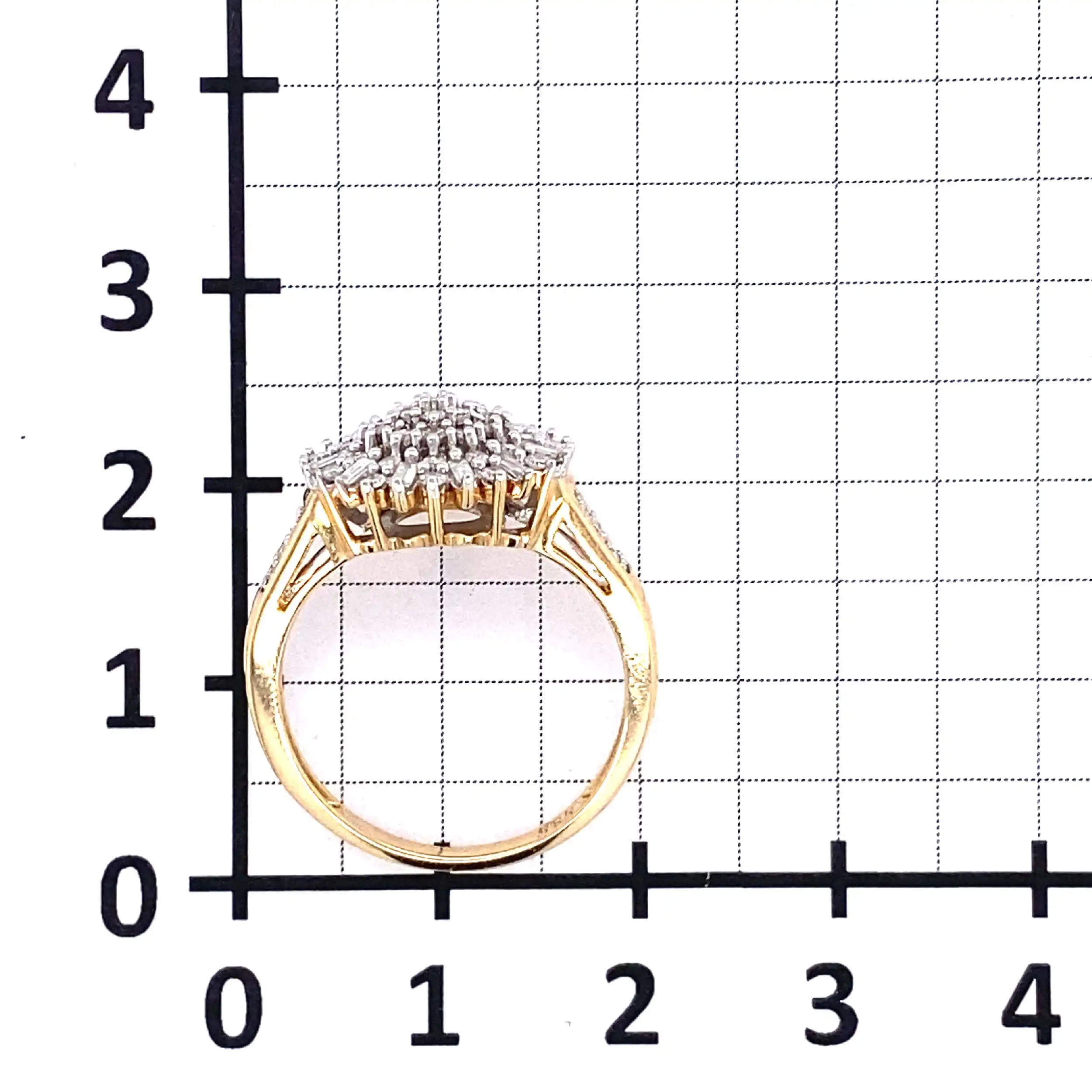 Ring Bicolor mit Diamanten und Baguette Diamanten Ring Bicolor mit Diamanten und Baguette Diamanten