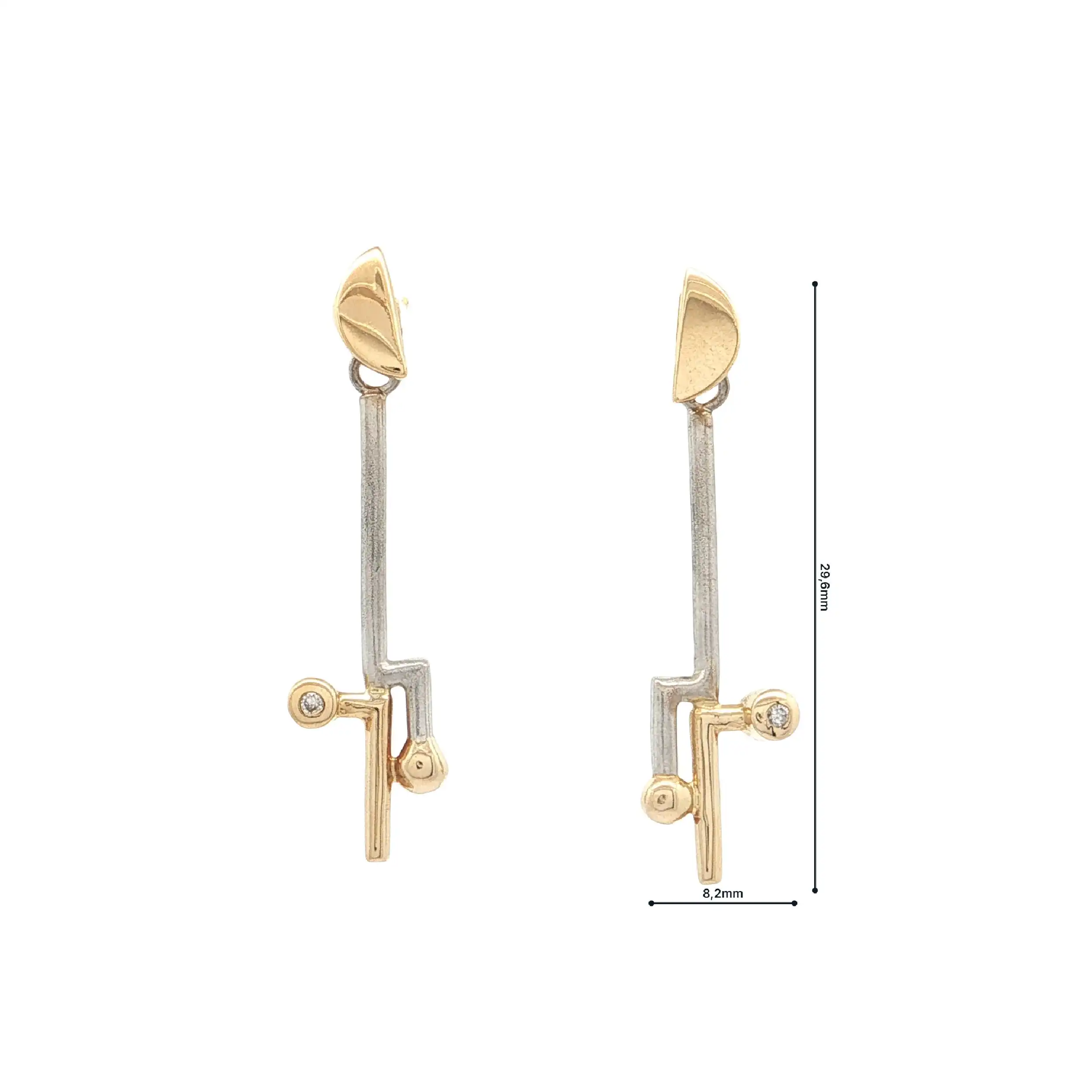 Ohrhänger Platin/Gelbgold mit Brillanten Ohrhänger Platin/Gelbgold mit Brillanten