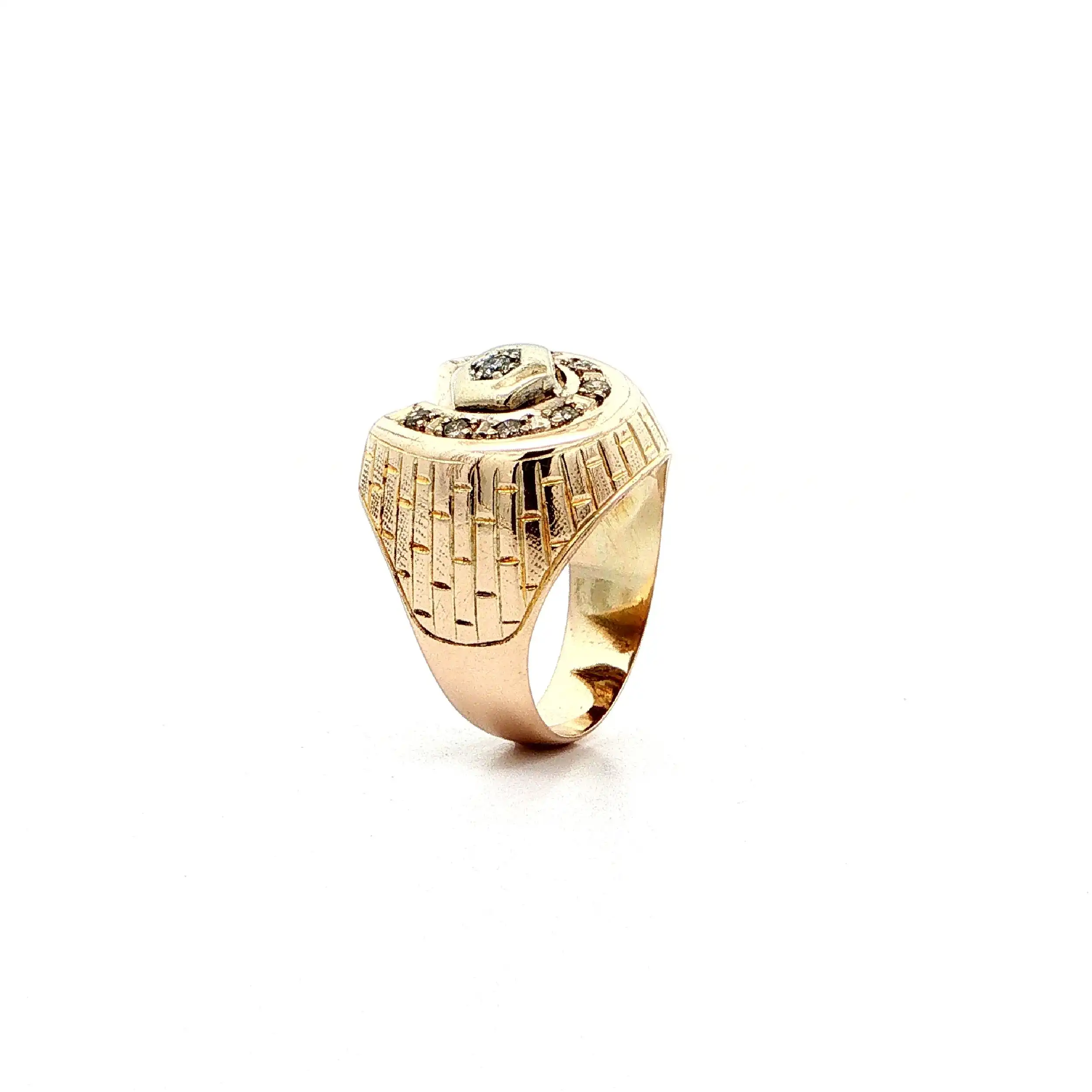 Ring Gelbgold Hufeisen mit Brillanten Ring Gelbgold Hufeisen mit Brillanten