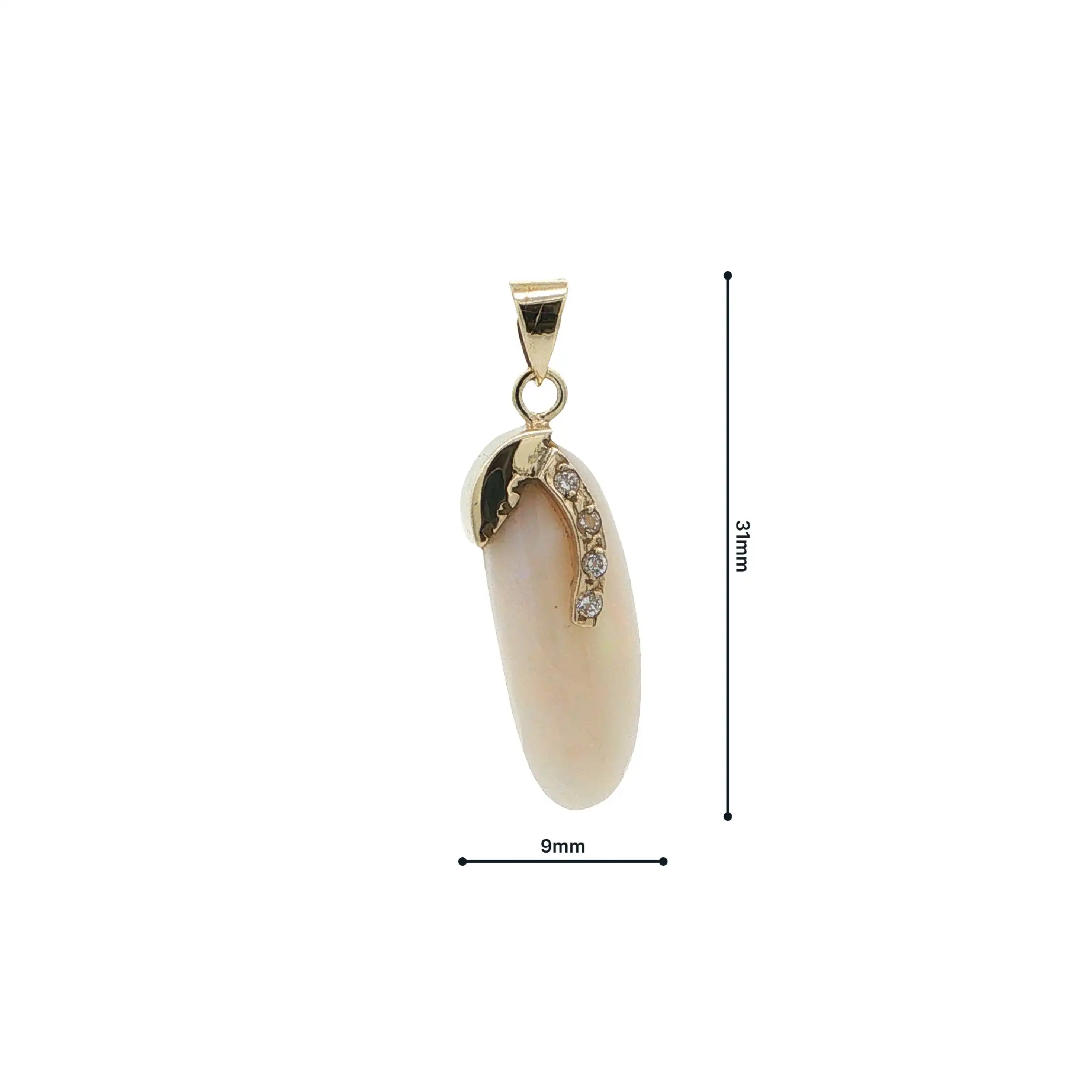 Anhänger Gelbgold mit Opal & Zirkonia