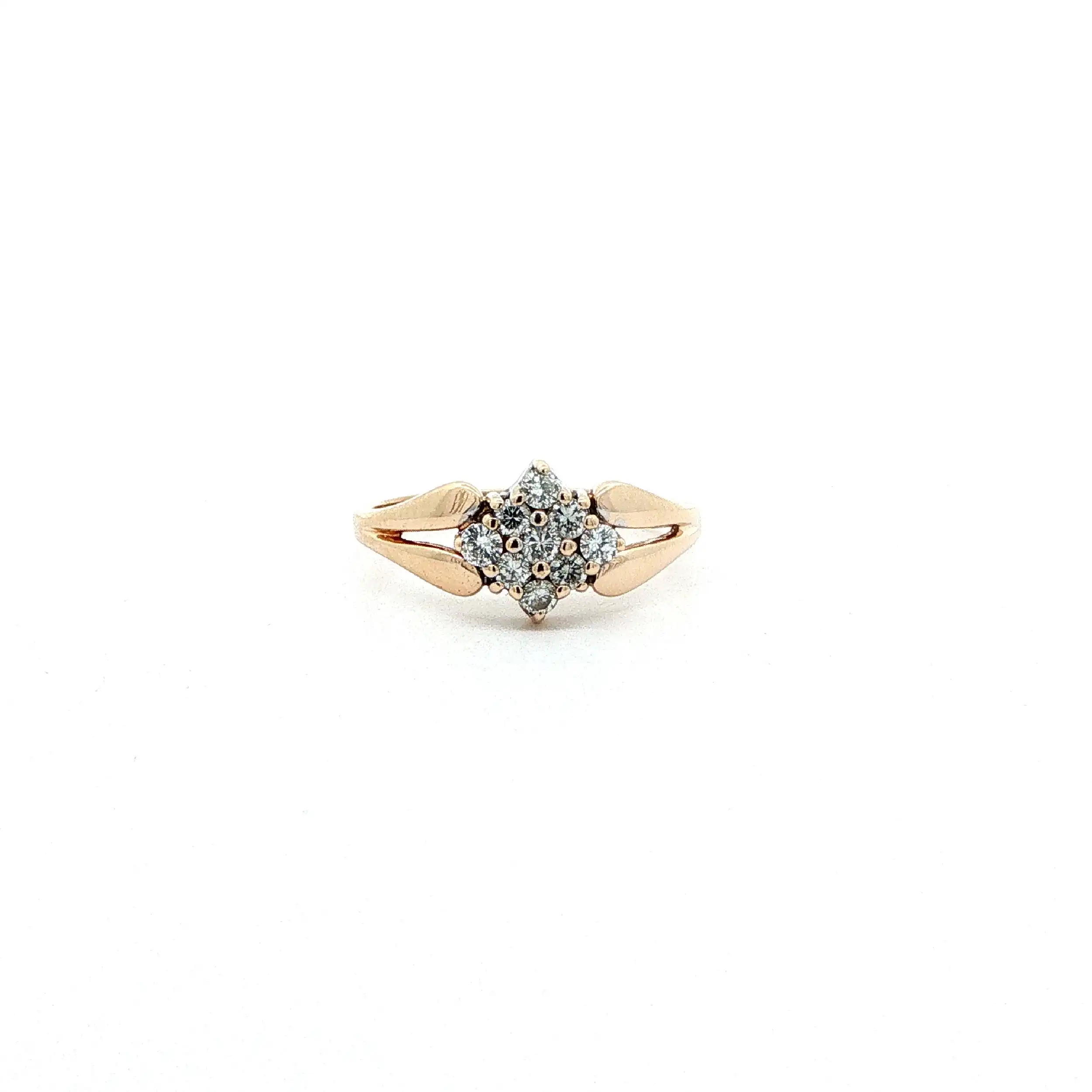 Ring Gelbgold mit Brillanten, graviert mit 0,32ct.