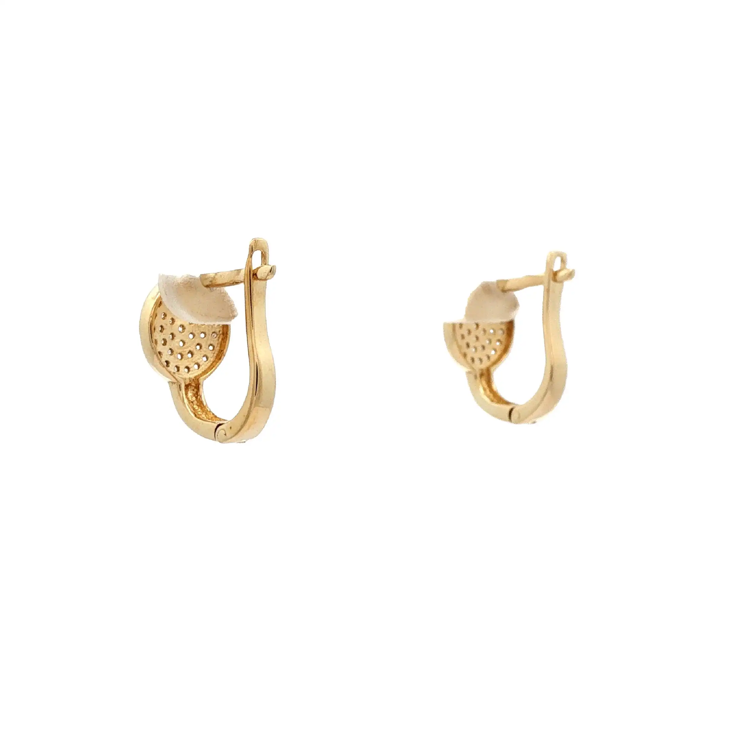 Paar Ohrstecker Gelbgold mit Zirkonia