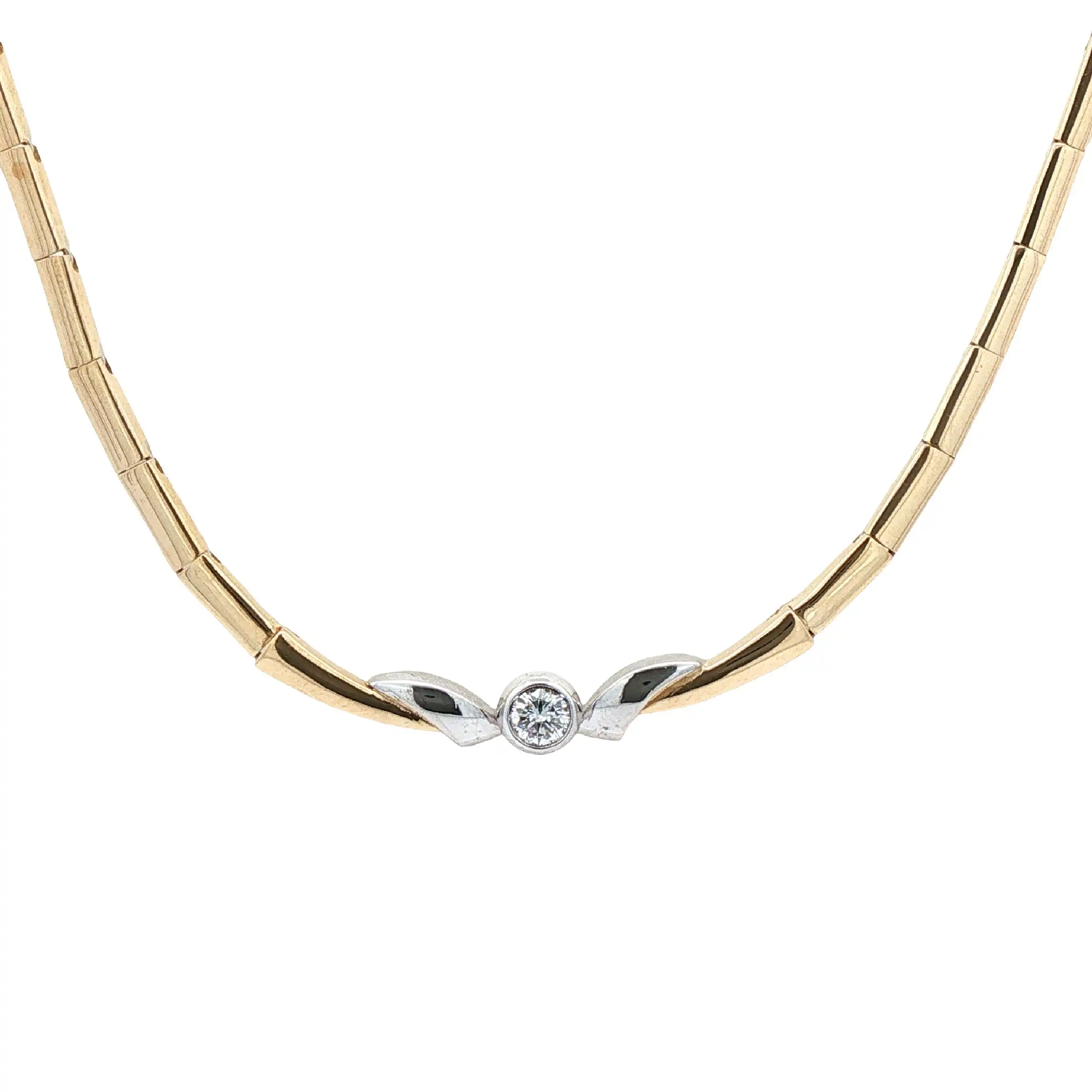 Collier Bicolor mit Brillant