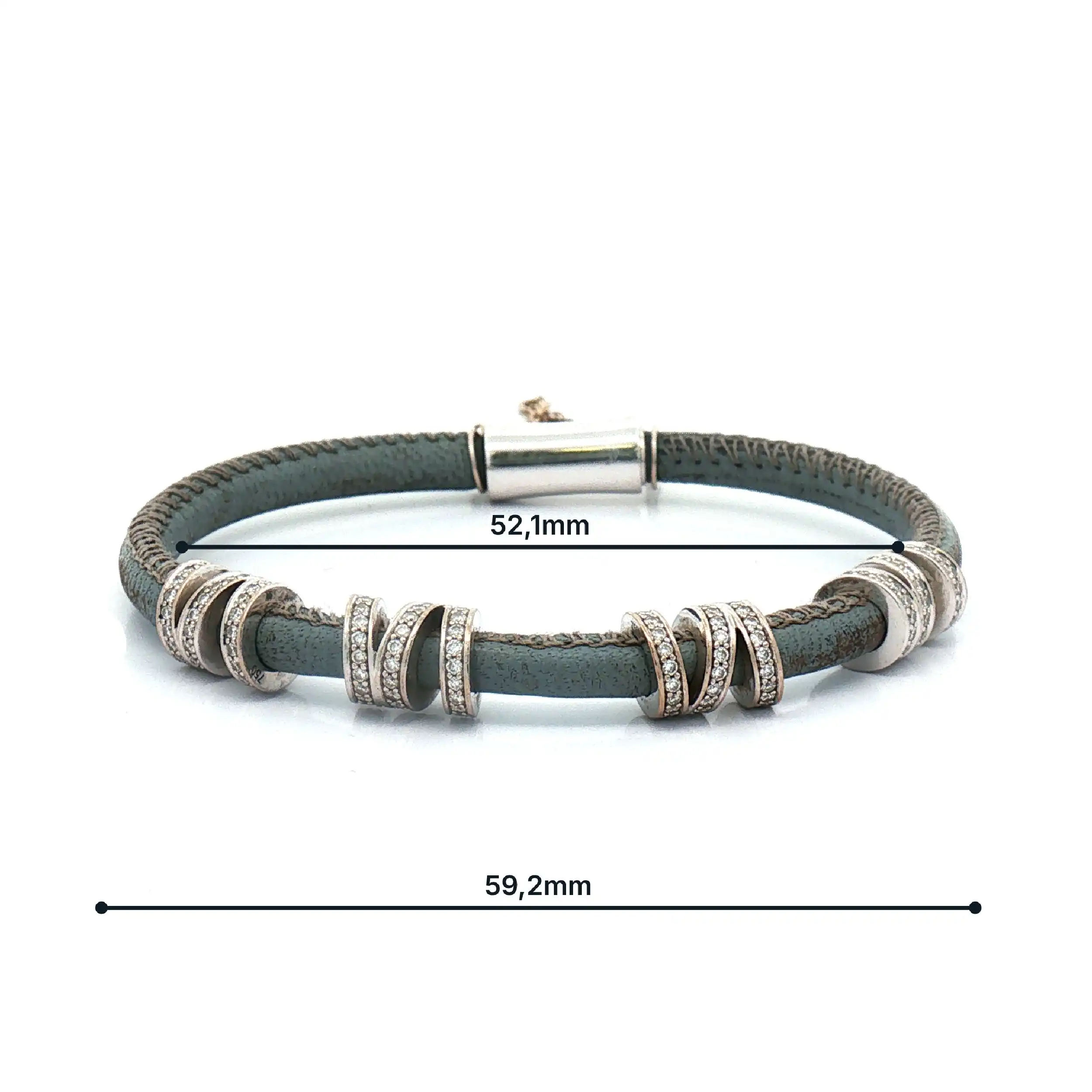 Noor Armband grau mit Brillanten