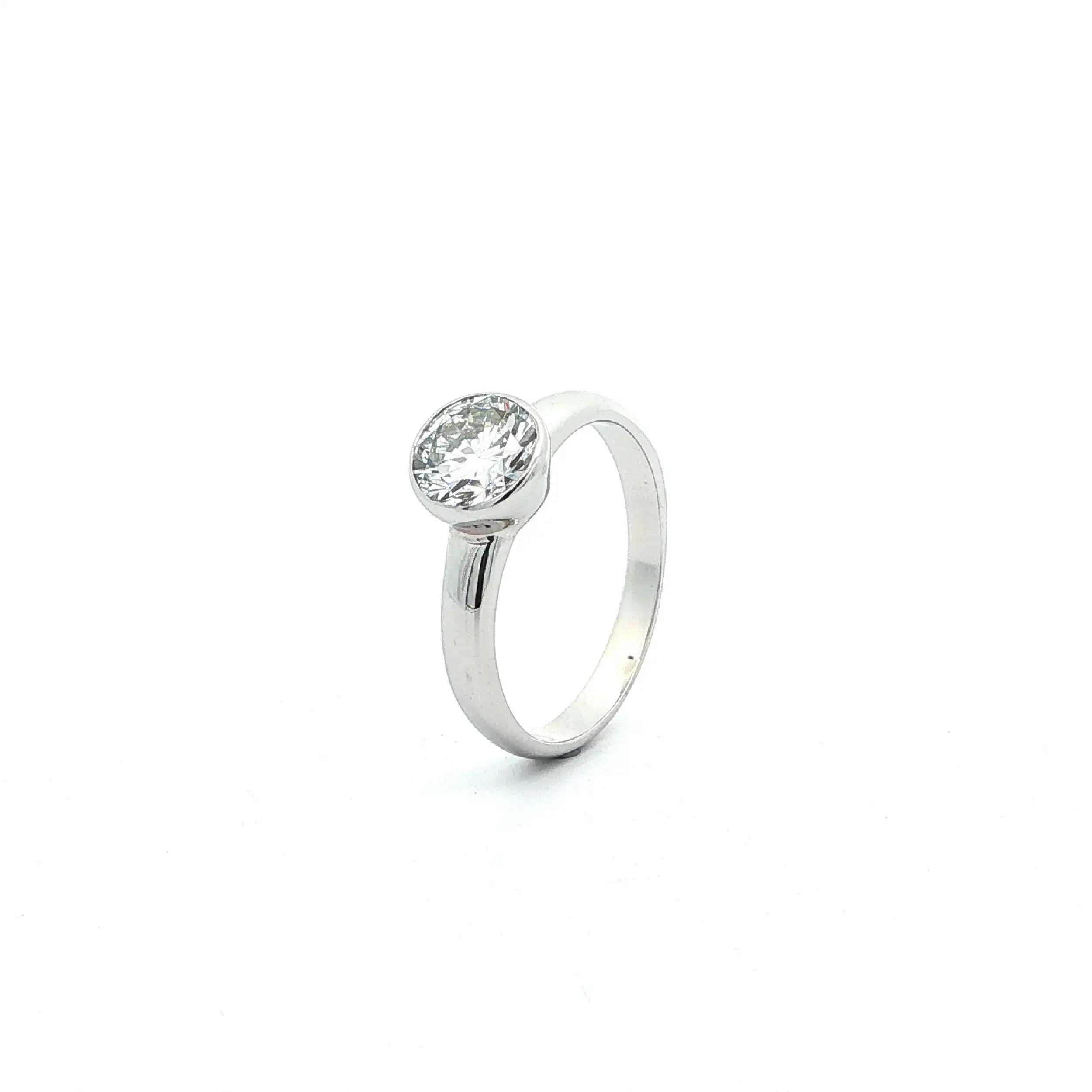 Ring Weißgold mit Brillant Ring Weißgold mit Brillant