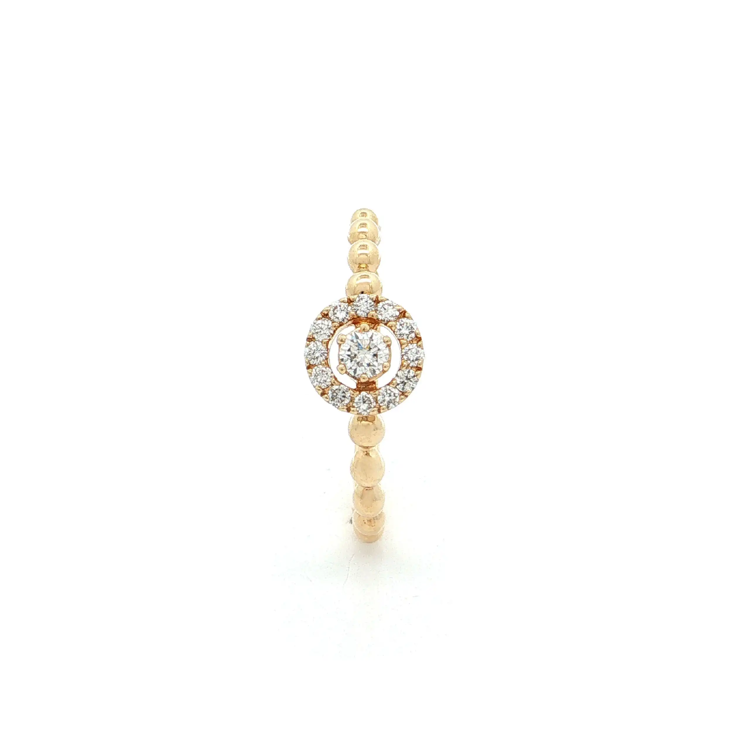 Kügelchenring Gelbgold mit Brillanten Kügelchenring Gelbgold mit Brillanten