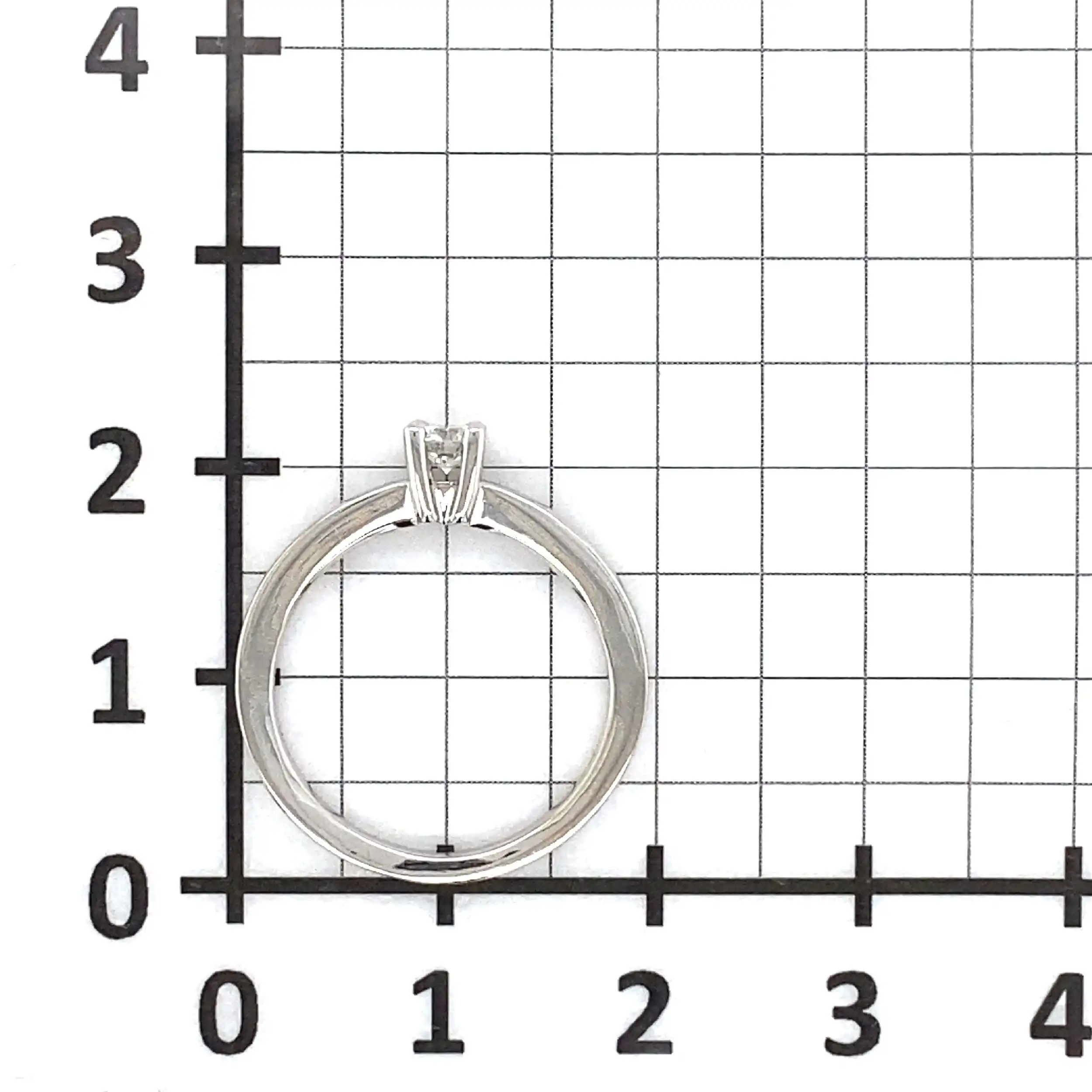 Ring Weißgold mit Brillant, mit 0,20 graviert Ring Weißgold mit Brillant, mit 0,20 graviert