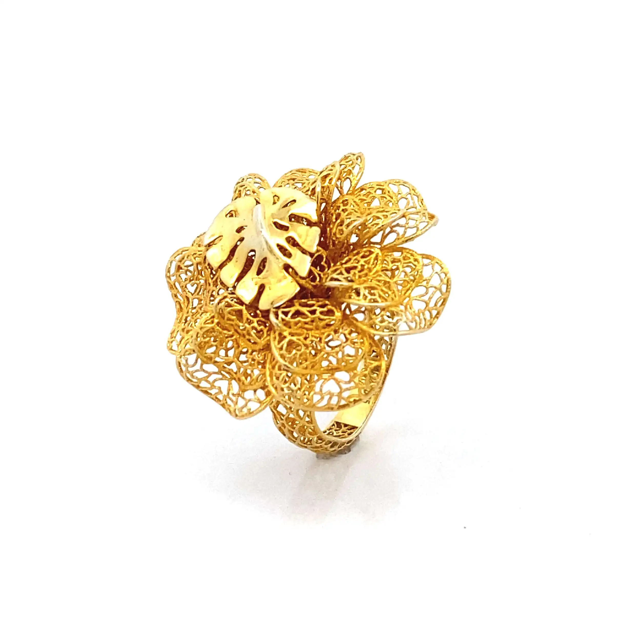Ring Gelbgold Blume