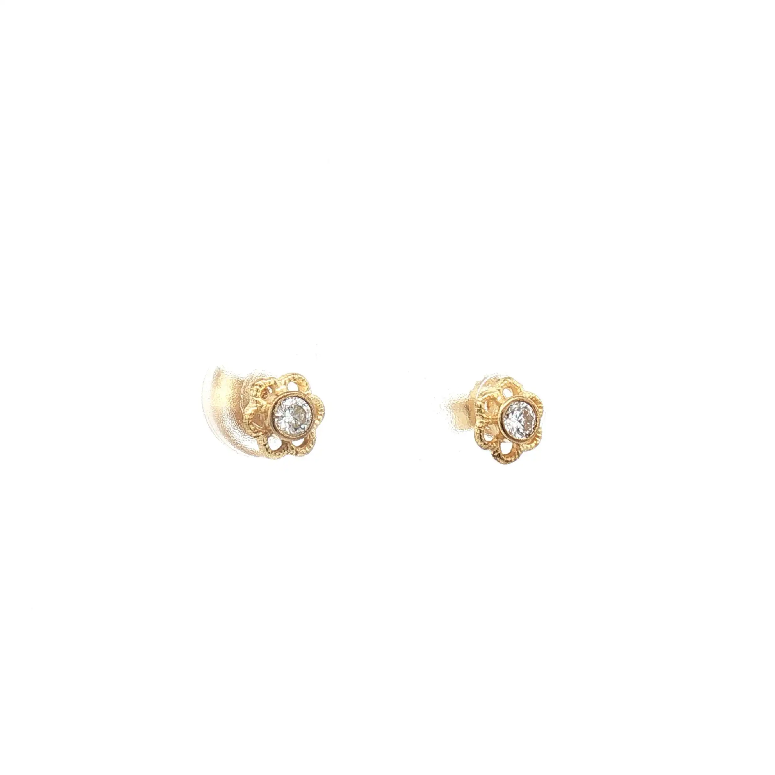 Ohrstecker Gelbgold mit Zirkonia