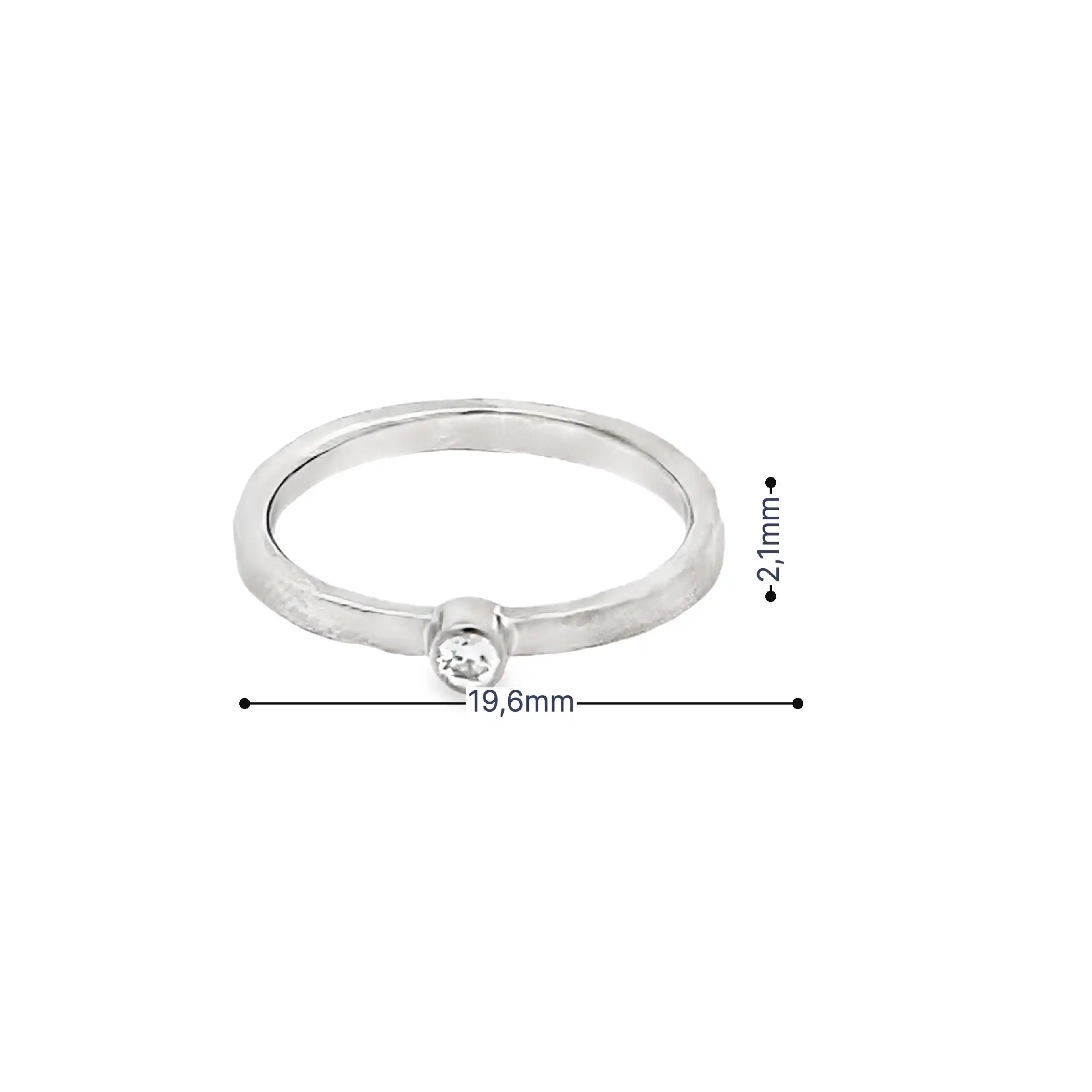 Ring Weißgold mit Brillant Solitär