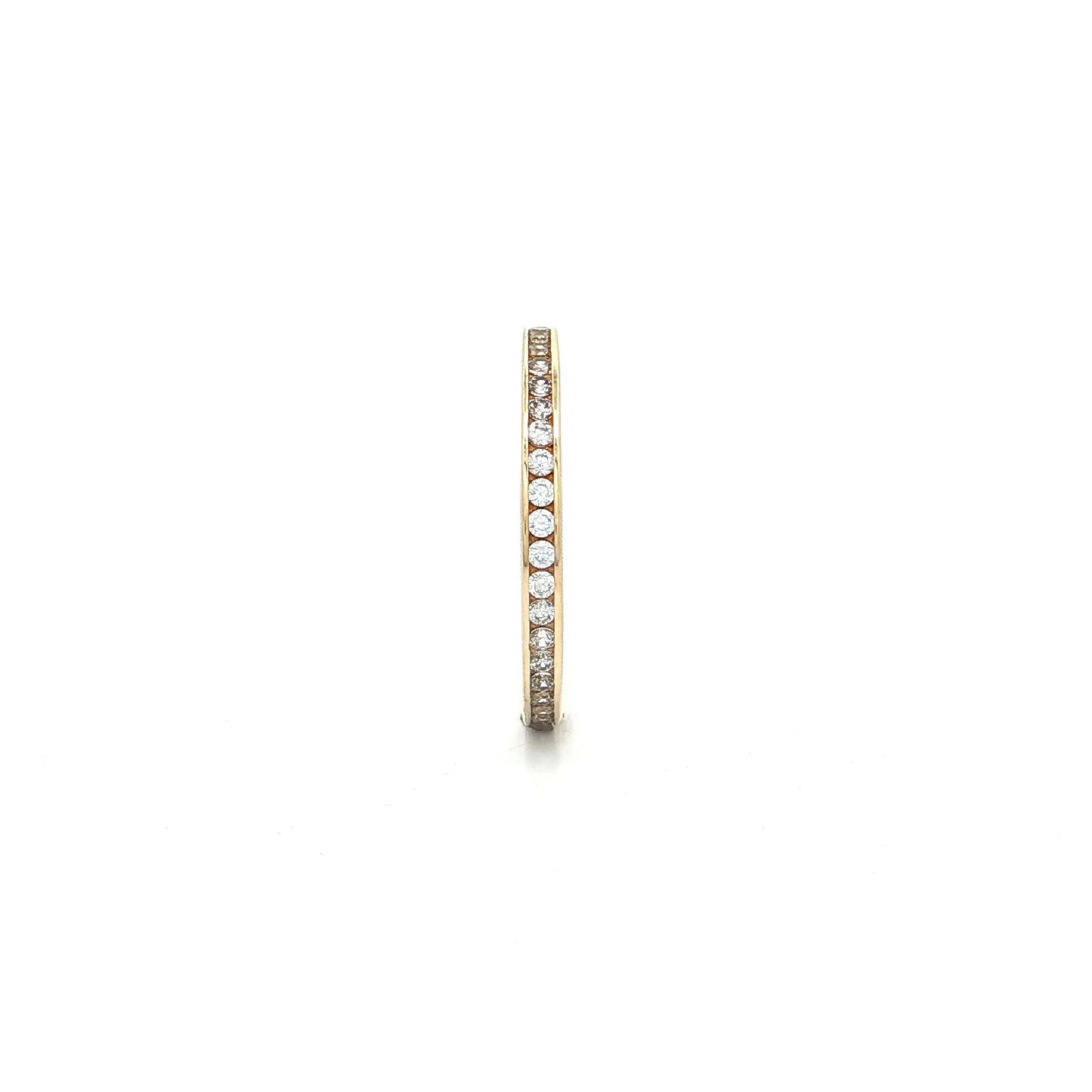 Memoryring Gelbgold mit Zirkonia