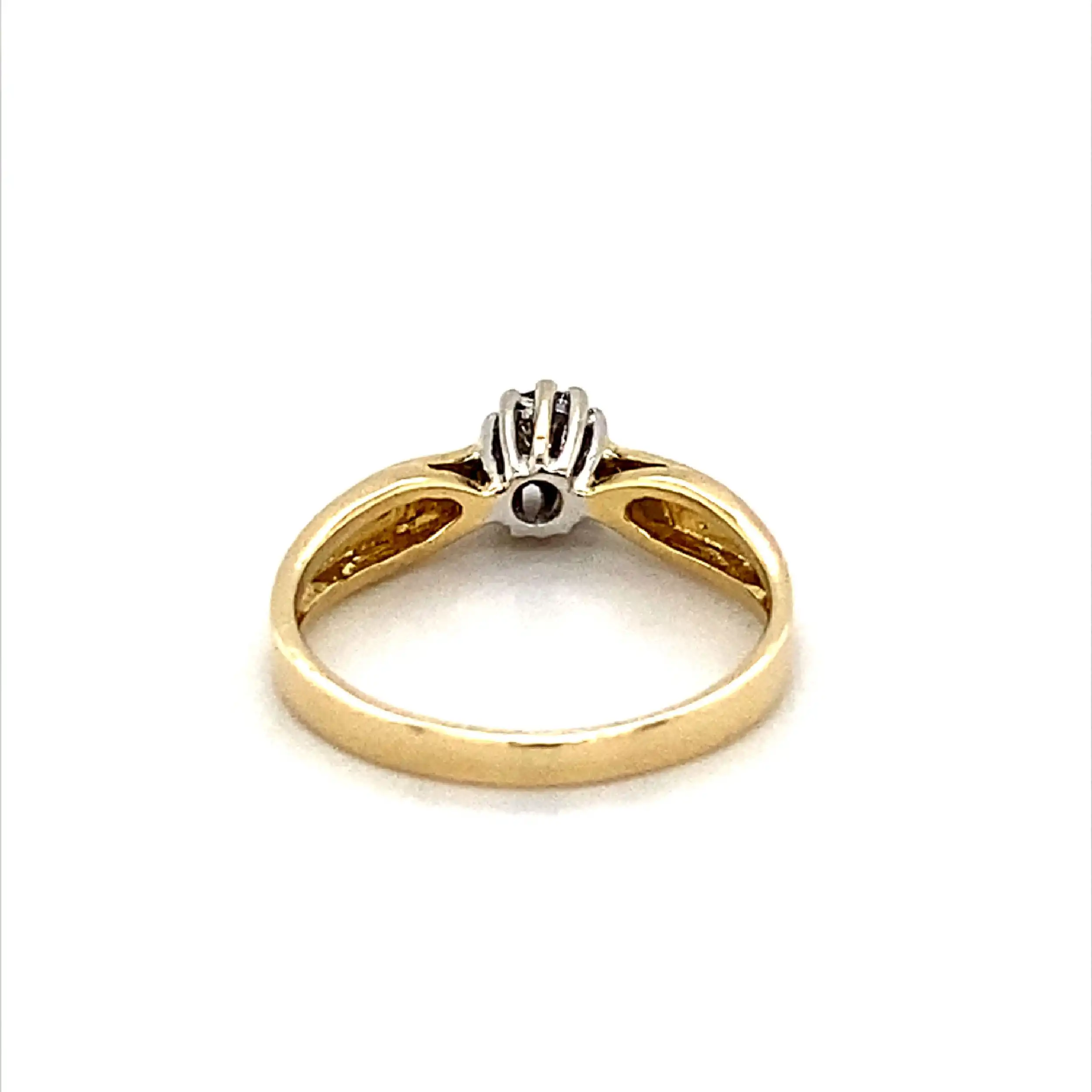 Ring Bicolor mit Brillant, graviert mit 0,21ct Ring Bicolor mit Brillant, graviert mit 0,21ct