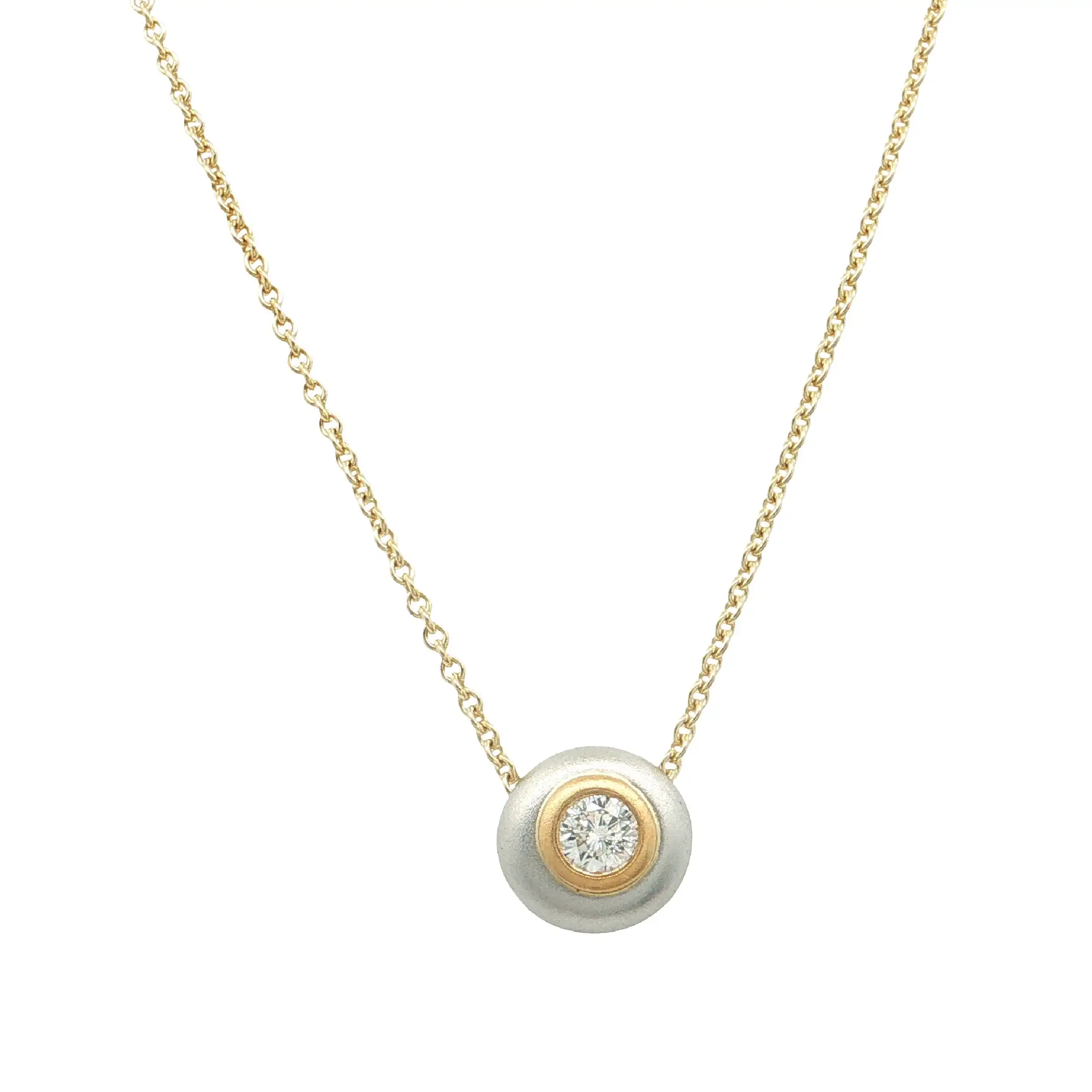 Collier Bicolor mit Brillant Collier Bicolor mit Brillant