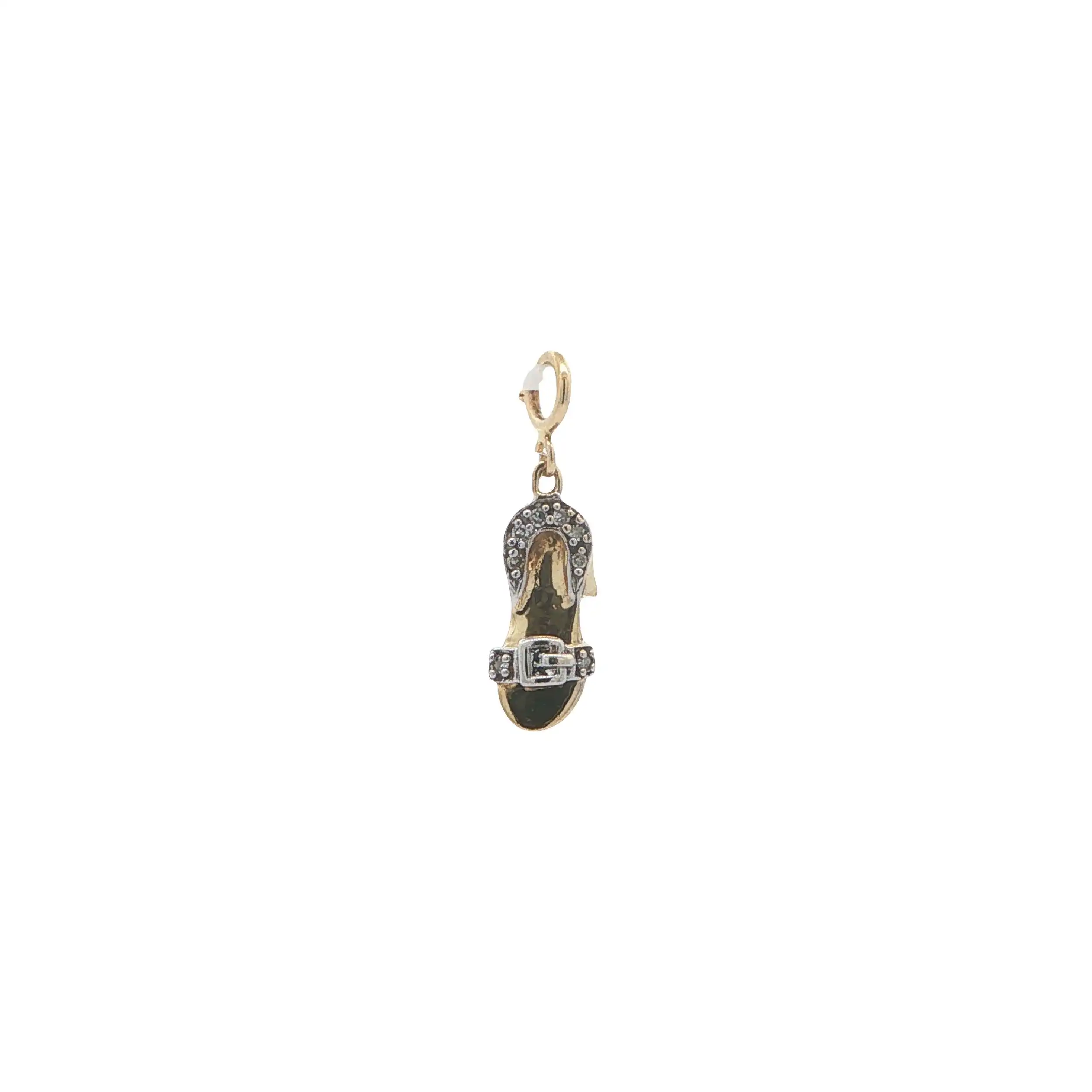 Anhänger Gelbgold Sandale mit Diamanten Anhänger Gelbgold Sandale mit Diamanten