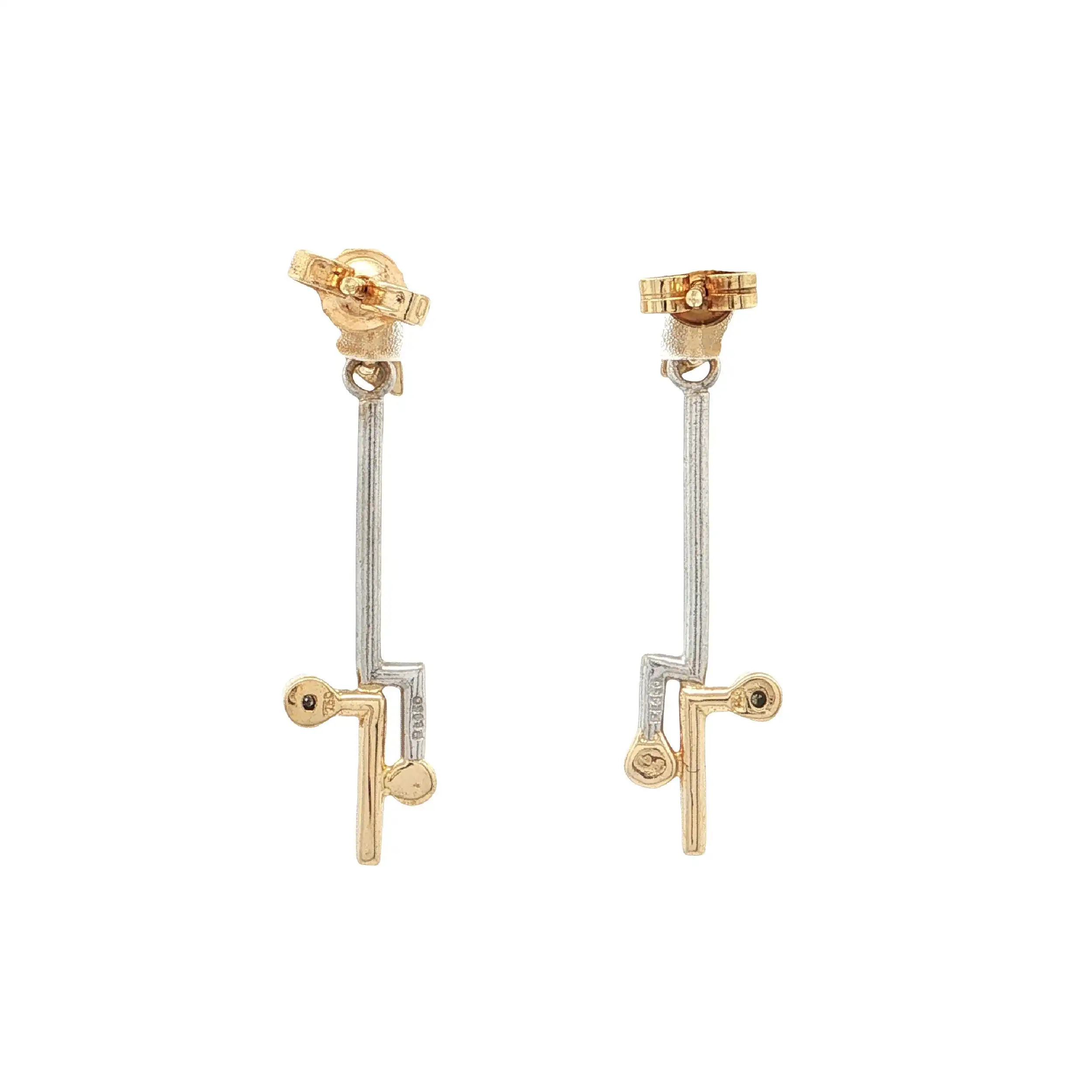 Ohrhänger Platin/Gelbgold mit Brillanten Ohrhänger Platin/Gelbgold mit Brillanten