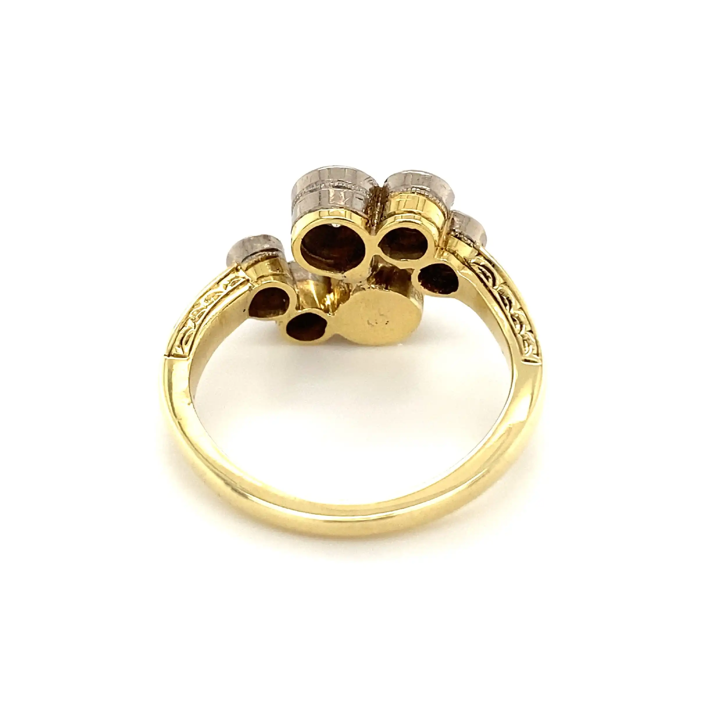 Ring Bicolor mit Perle & Brillanten