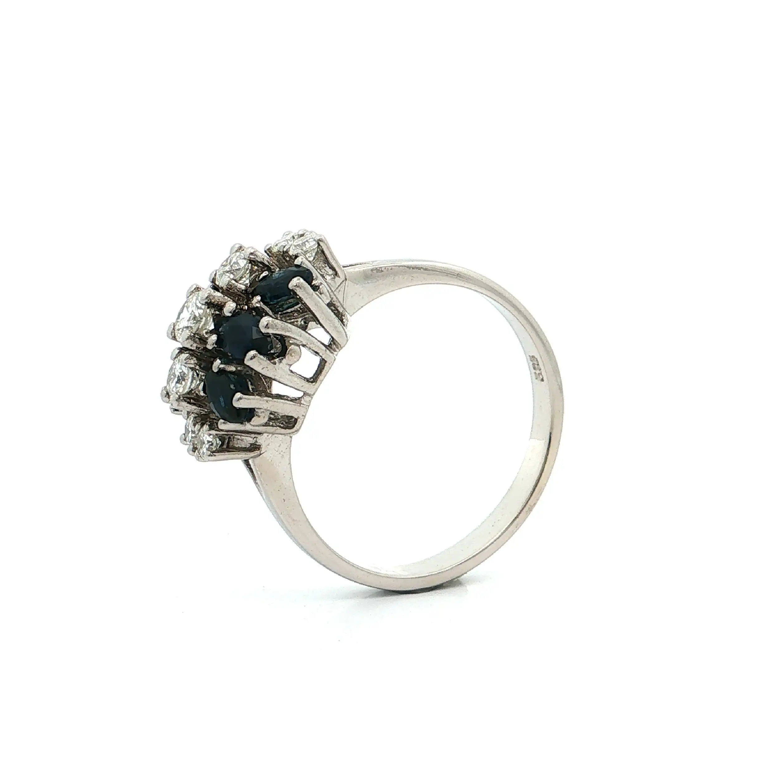 Ring Weißgold mit Saphiren und Brillanten