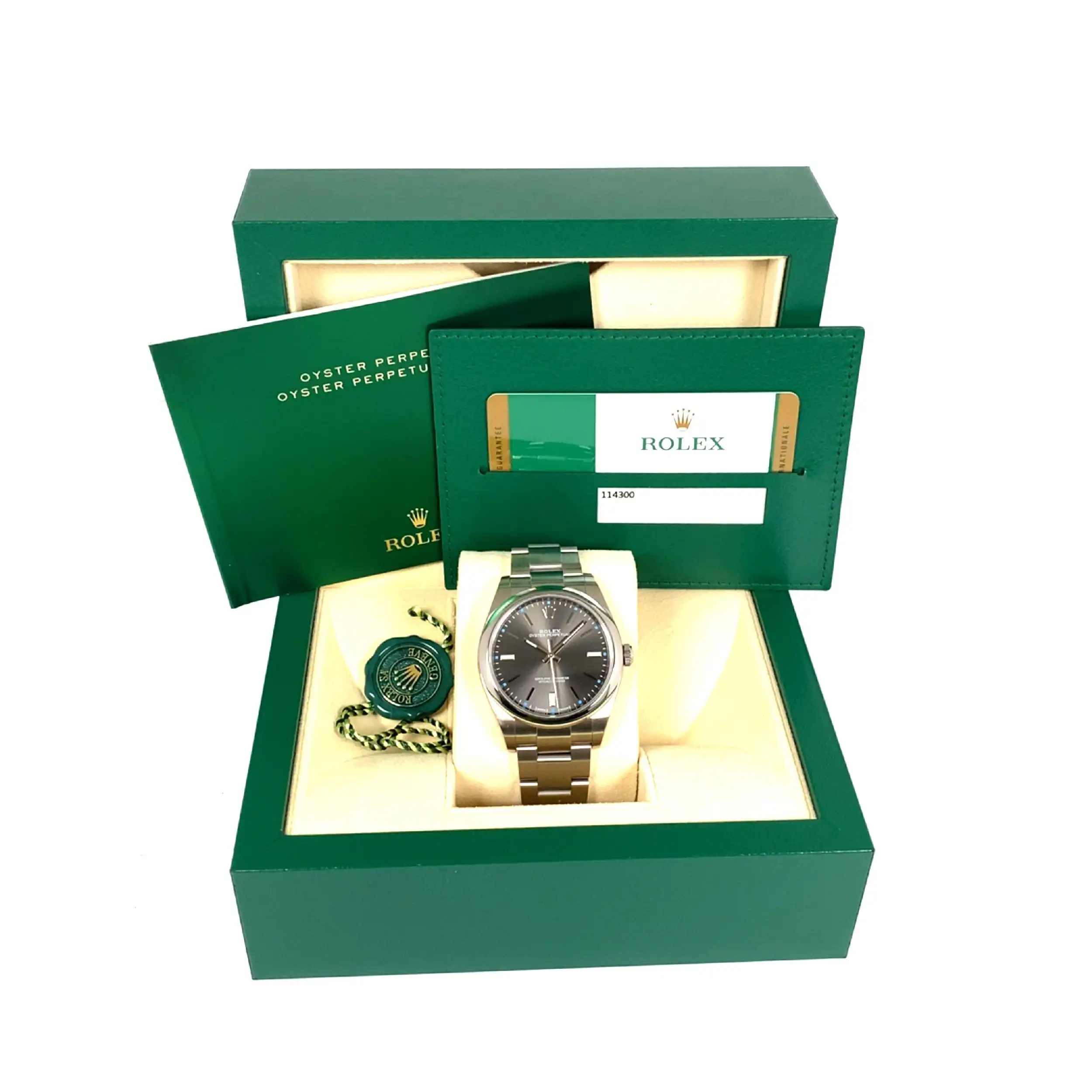 Herrenuhr Rolex 114300 Oyster Perpetual 39 Grey Dial Automatik Herrenuhr Rolex 114300 Oyster Perpetual 39 Grey Dial Automatik