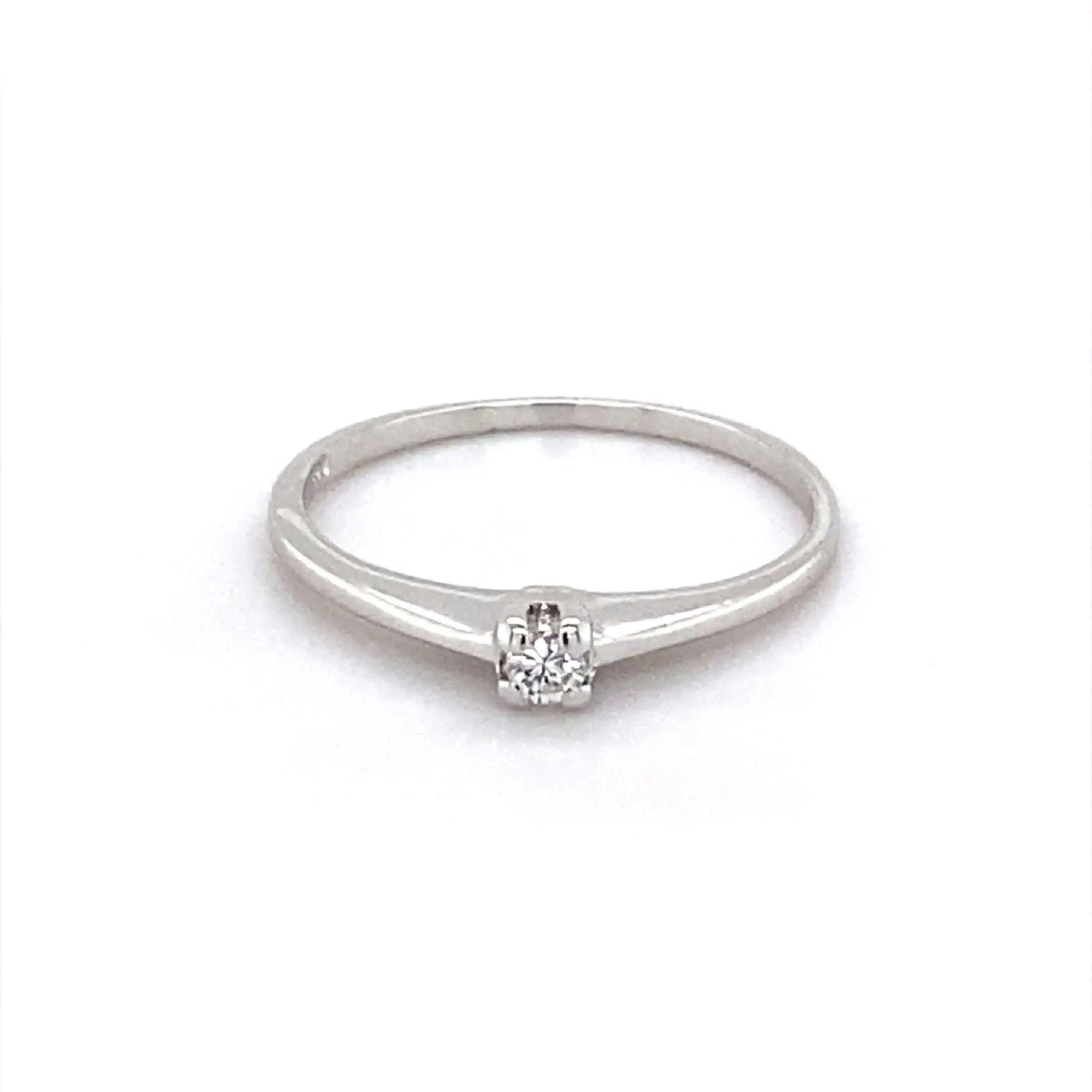 Ring Weißgold mit Brillant Ring Weißgold mit Brillant