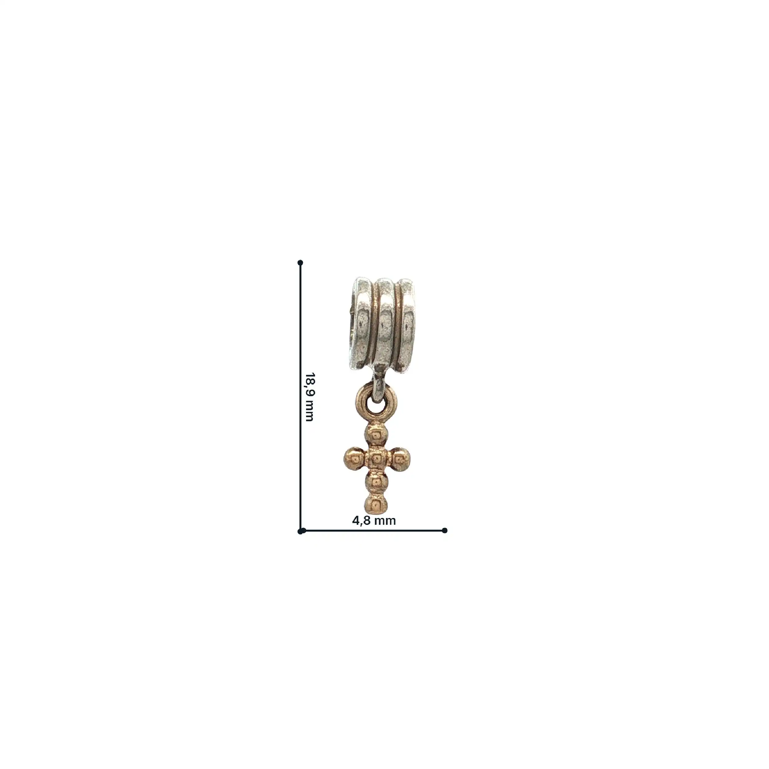 Charm Silber/Gold Pandora Kreuz Charm Silber/Gold Pandora Kreuz