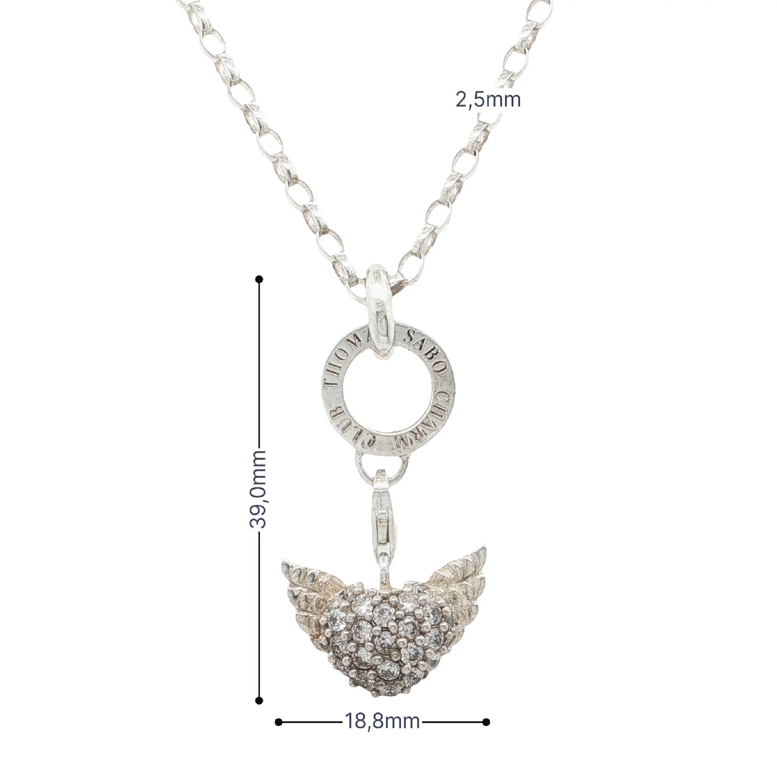 Kette Silber mit Anhänger mit Zirkonia "Thomas Sabo" Kette Silber mit Anhänger mit Zirkonia "Thomas Sabo"