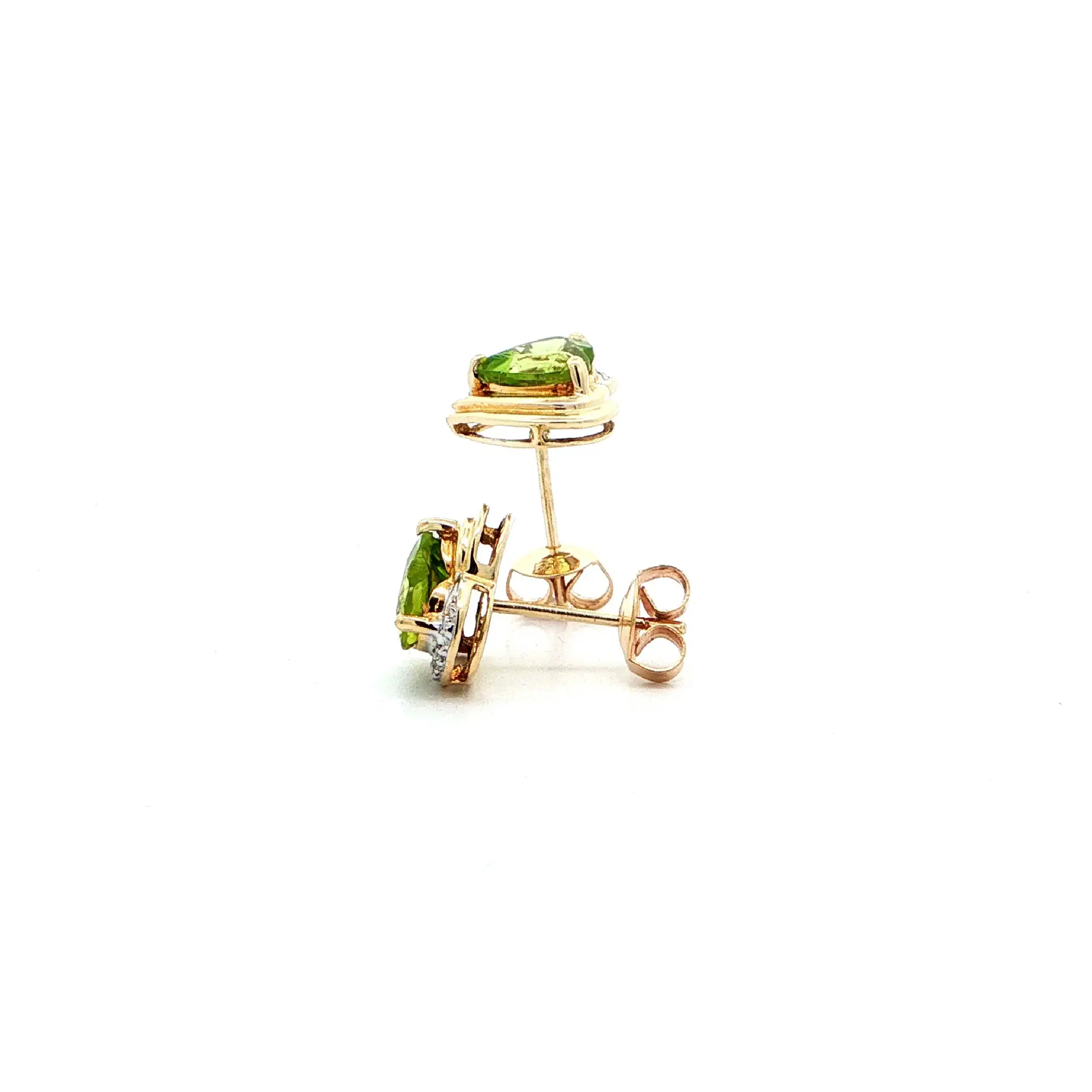 Ohrstecker Gelbgold mit Peridot & Diamanten Ohrstecker Gelbgold mit Peridot & Diamanten