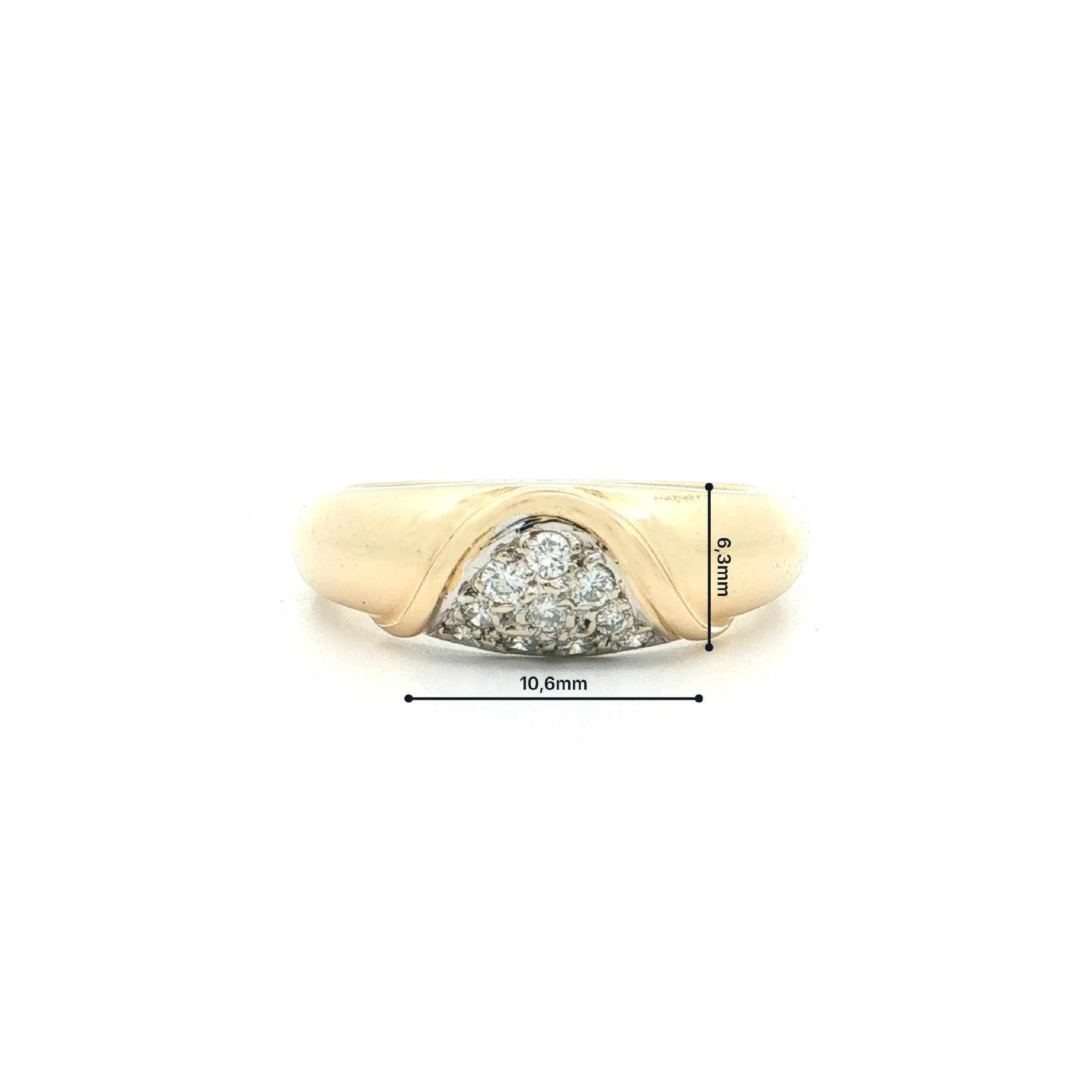 Ring Bicolor mit Brillanten