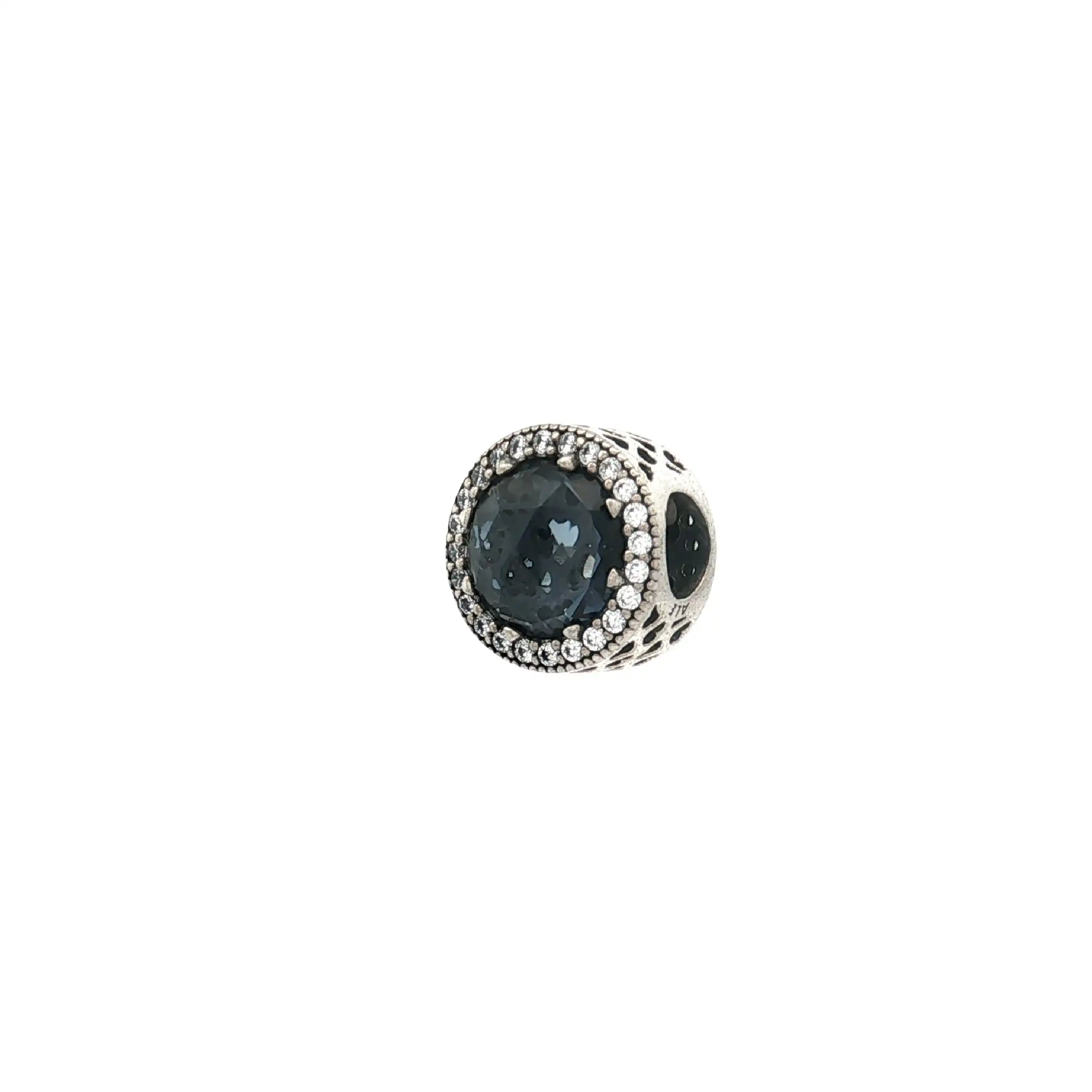 Charm Pandora blauer Stein und Zirkonia