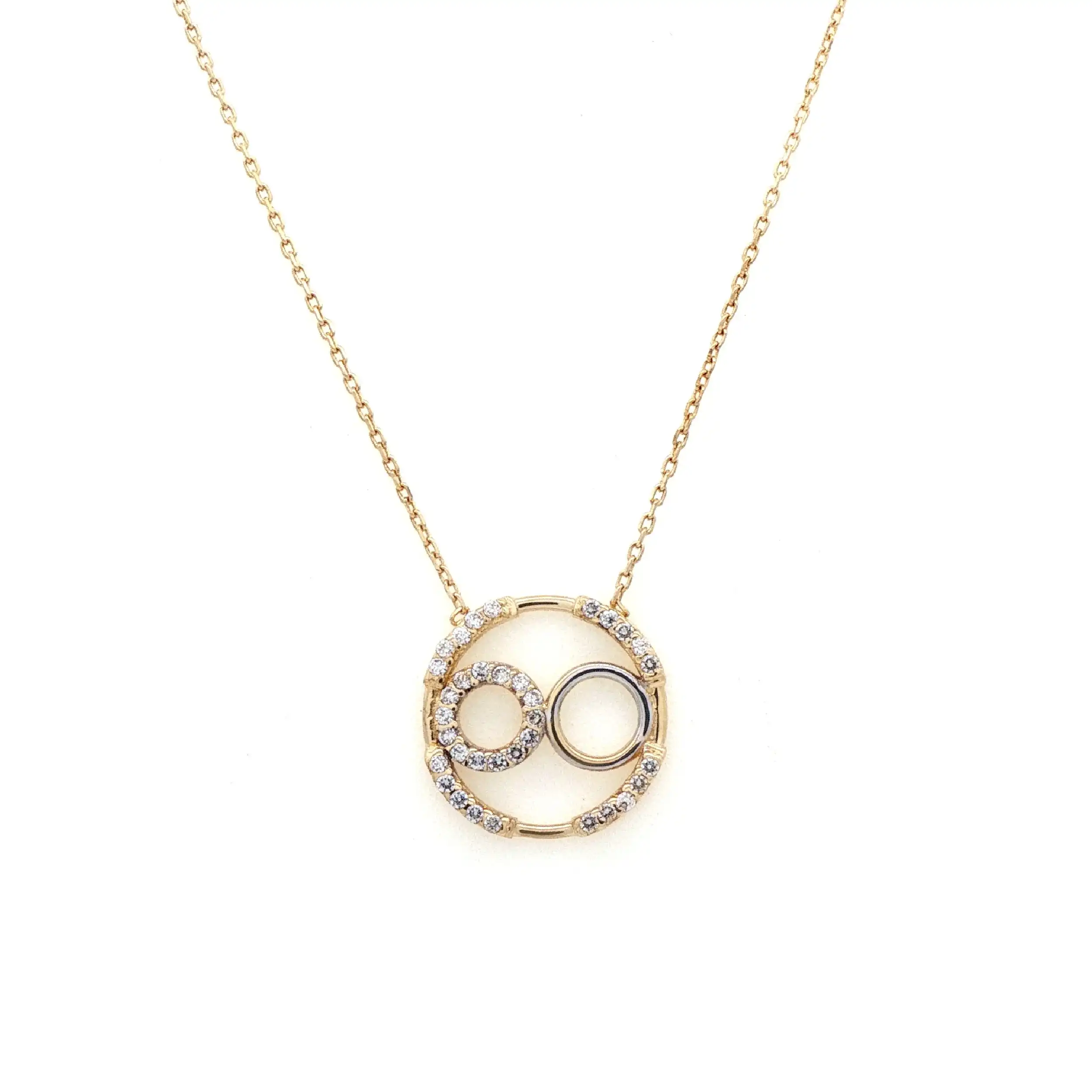 Collier Gelbgold mit Zirkonia Collier Gelbgold mit Zirkonia