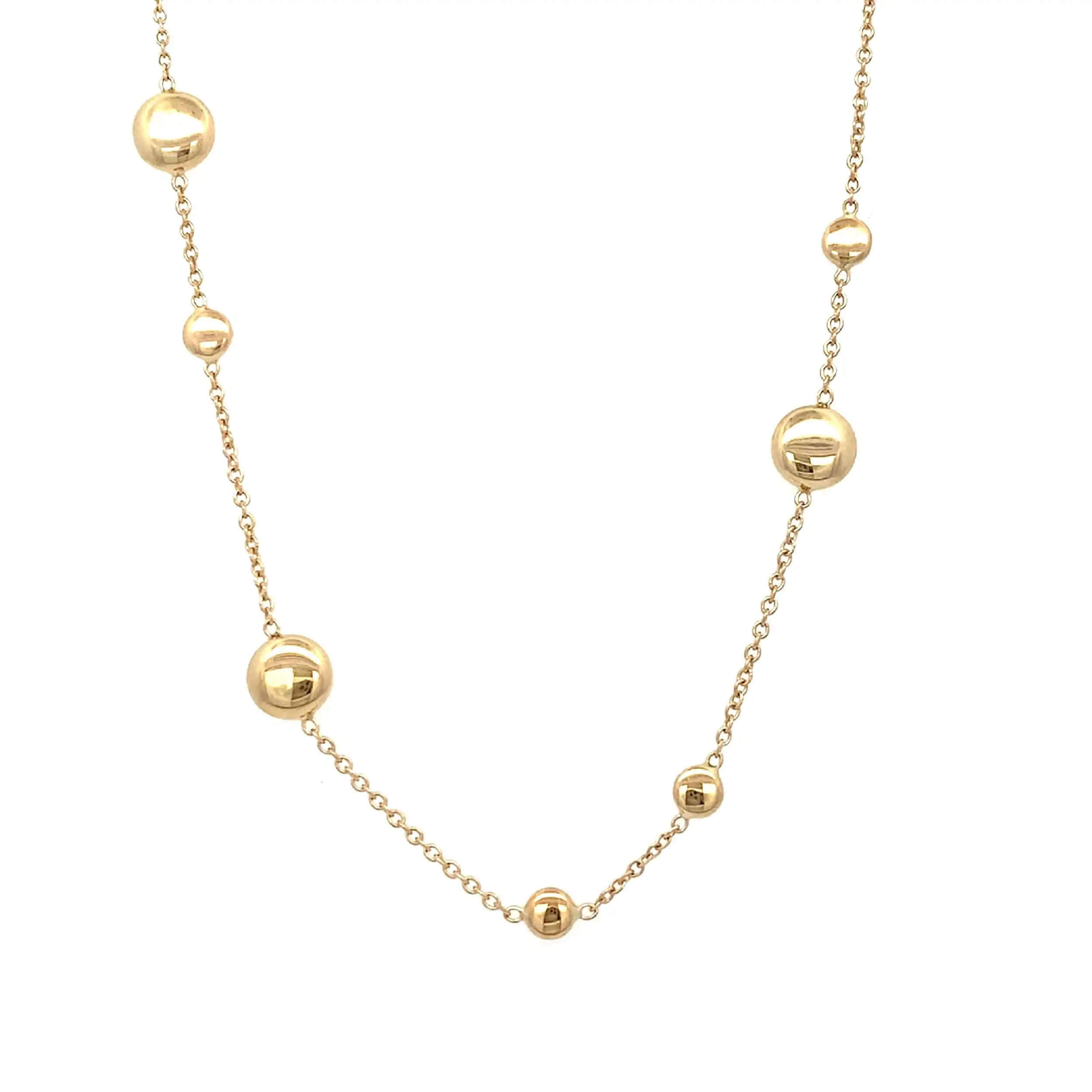 Ankerkette mit Linsen Gelbgold