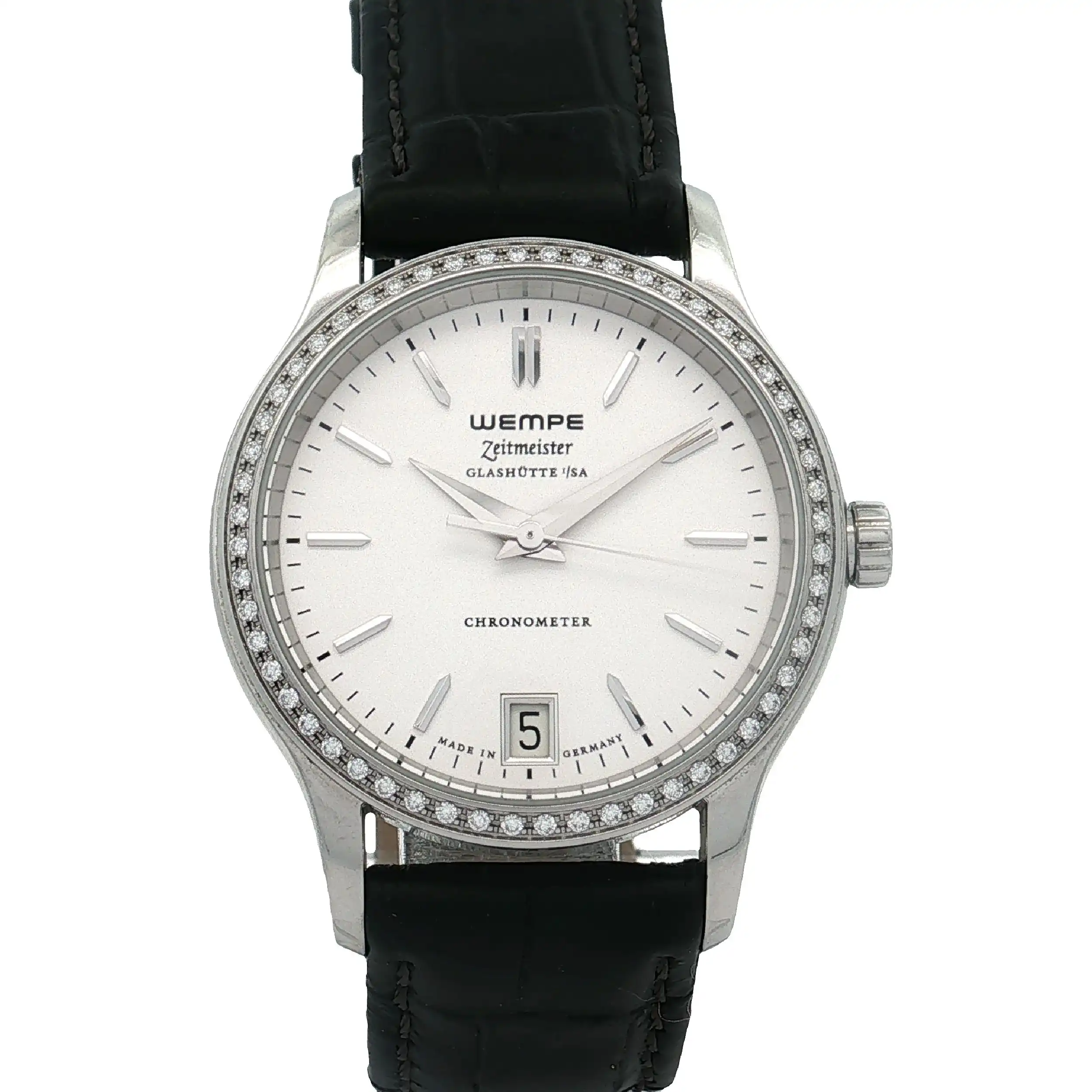 Damenuhr Wempe Zeitmeister Chronometer mit Brillantlünette Damenuhr Wempe Zeitmeister Chronometer mit Brillantlünette