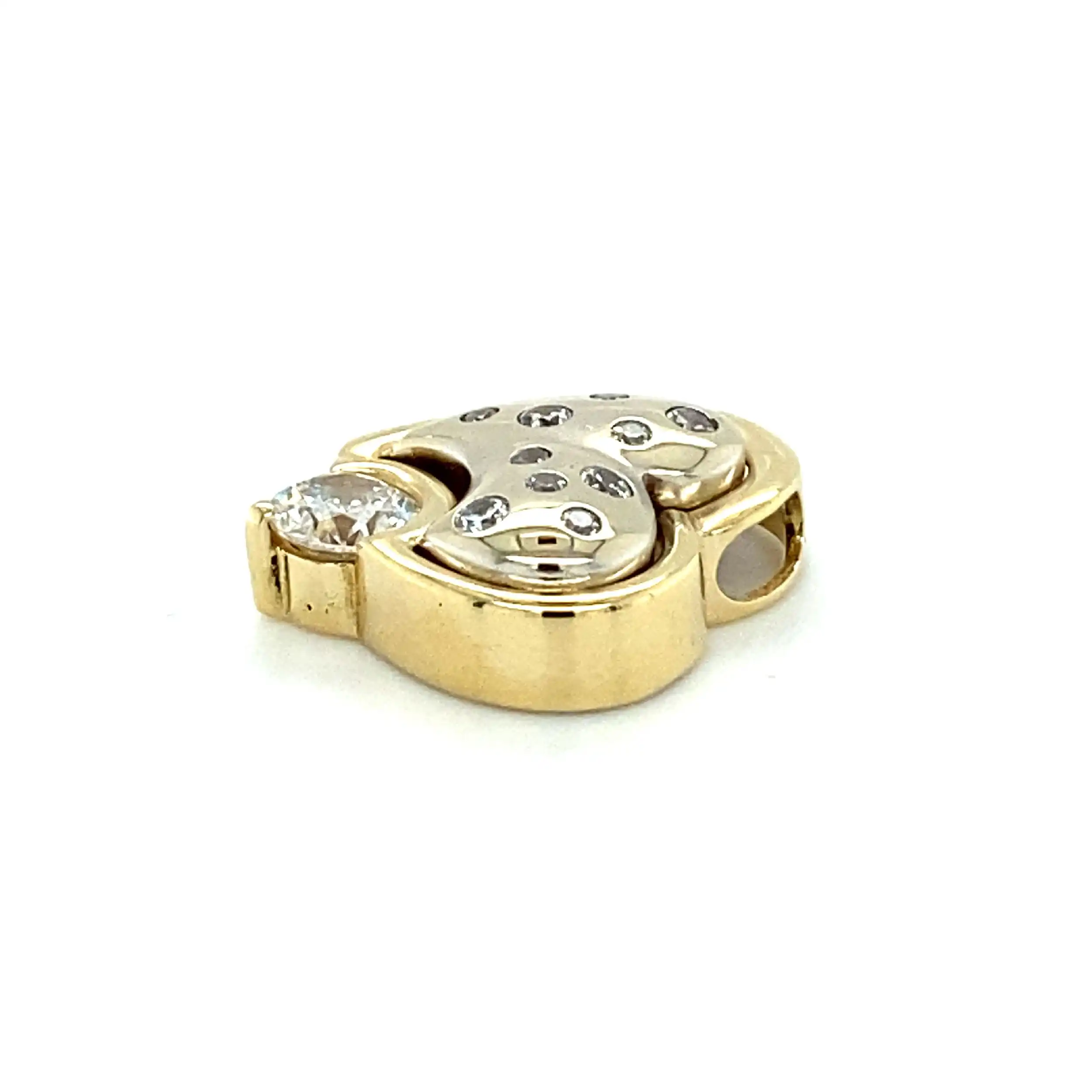 Anhänger Herz Bicolor mit Zirkonia Anhänger Herz Bicolor mit Zirkonia