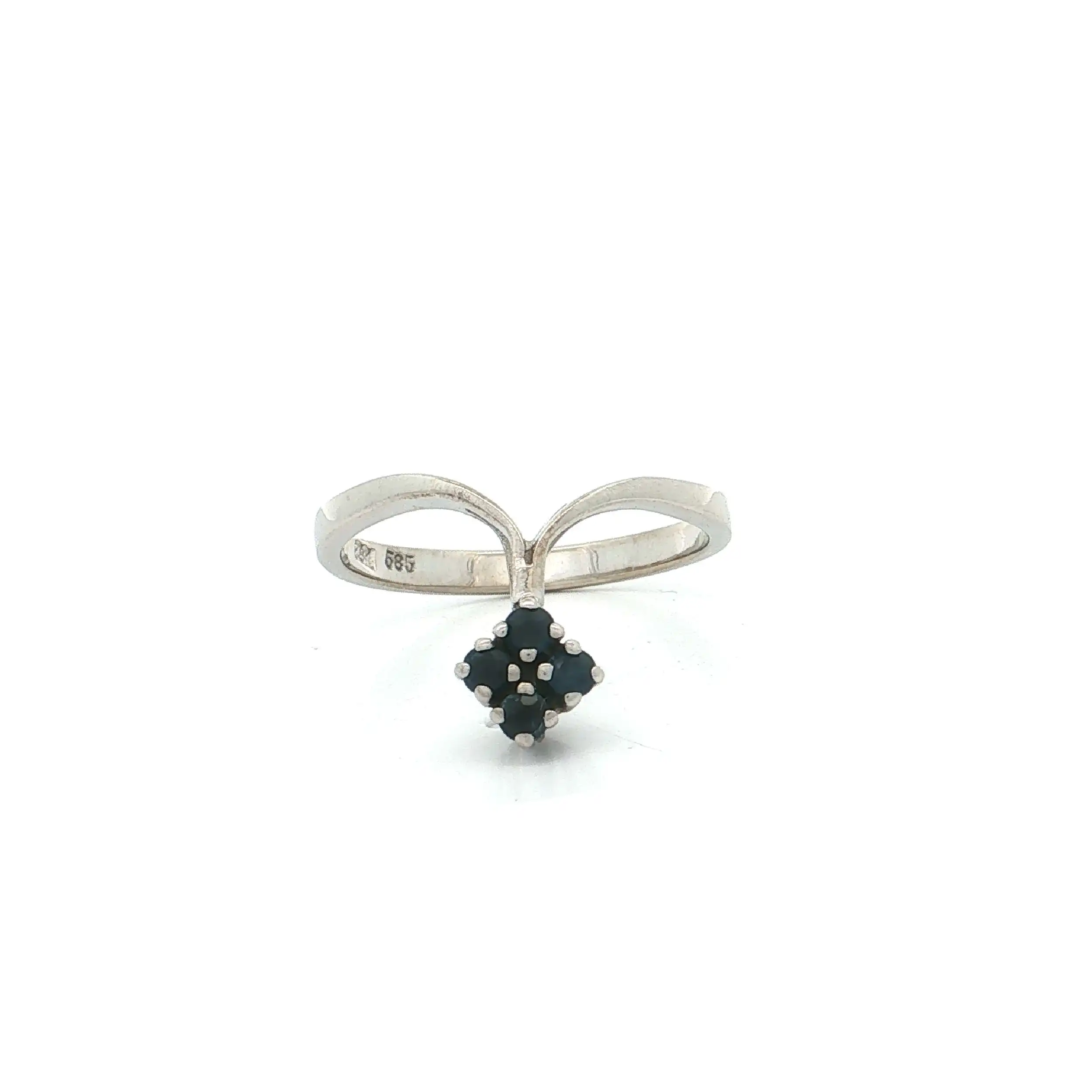 Ring Weißgold mit Saphiren