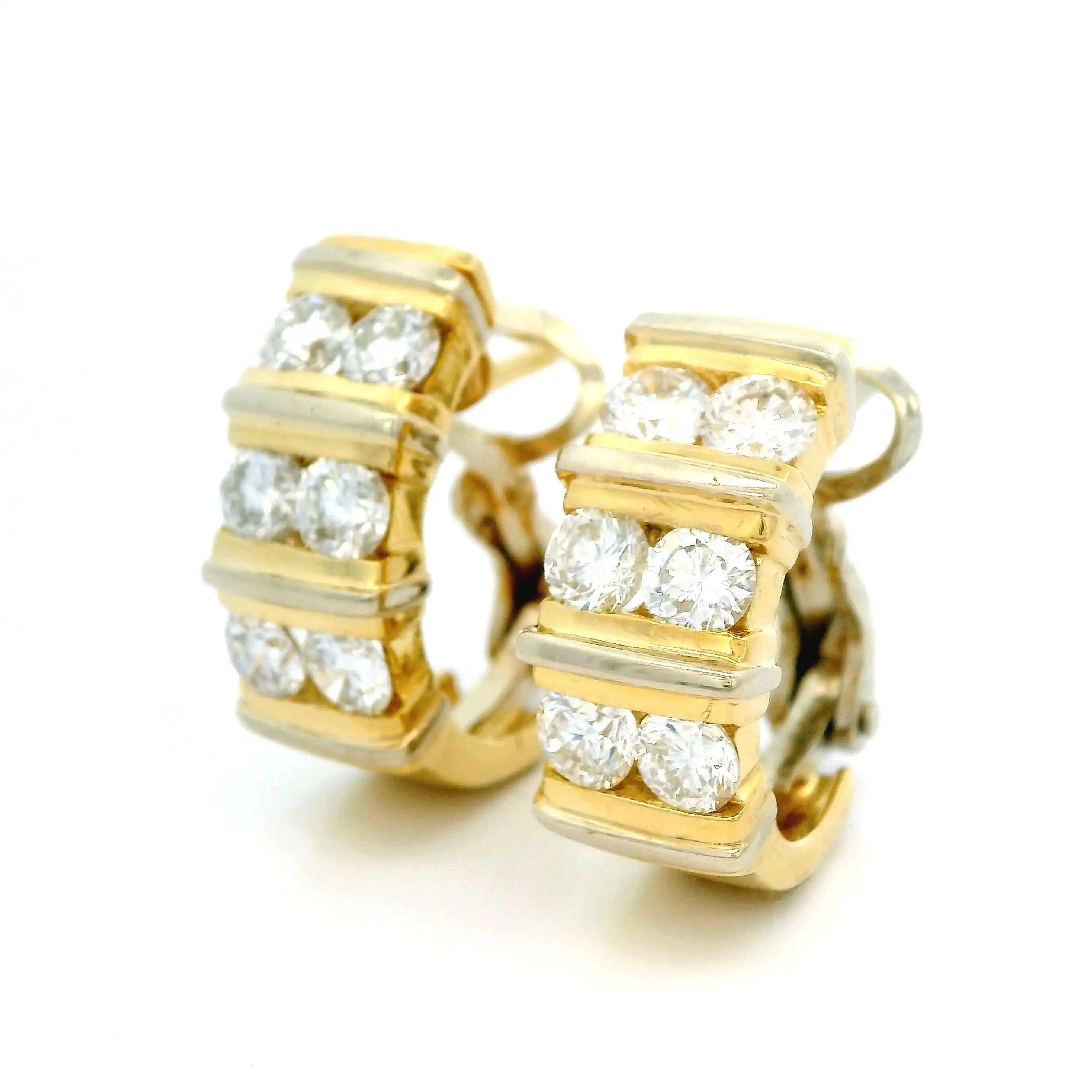 Halbcreolen Gelbgold mit Brillanten
