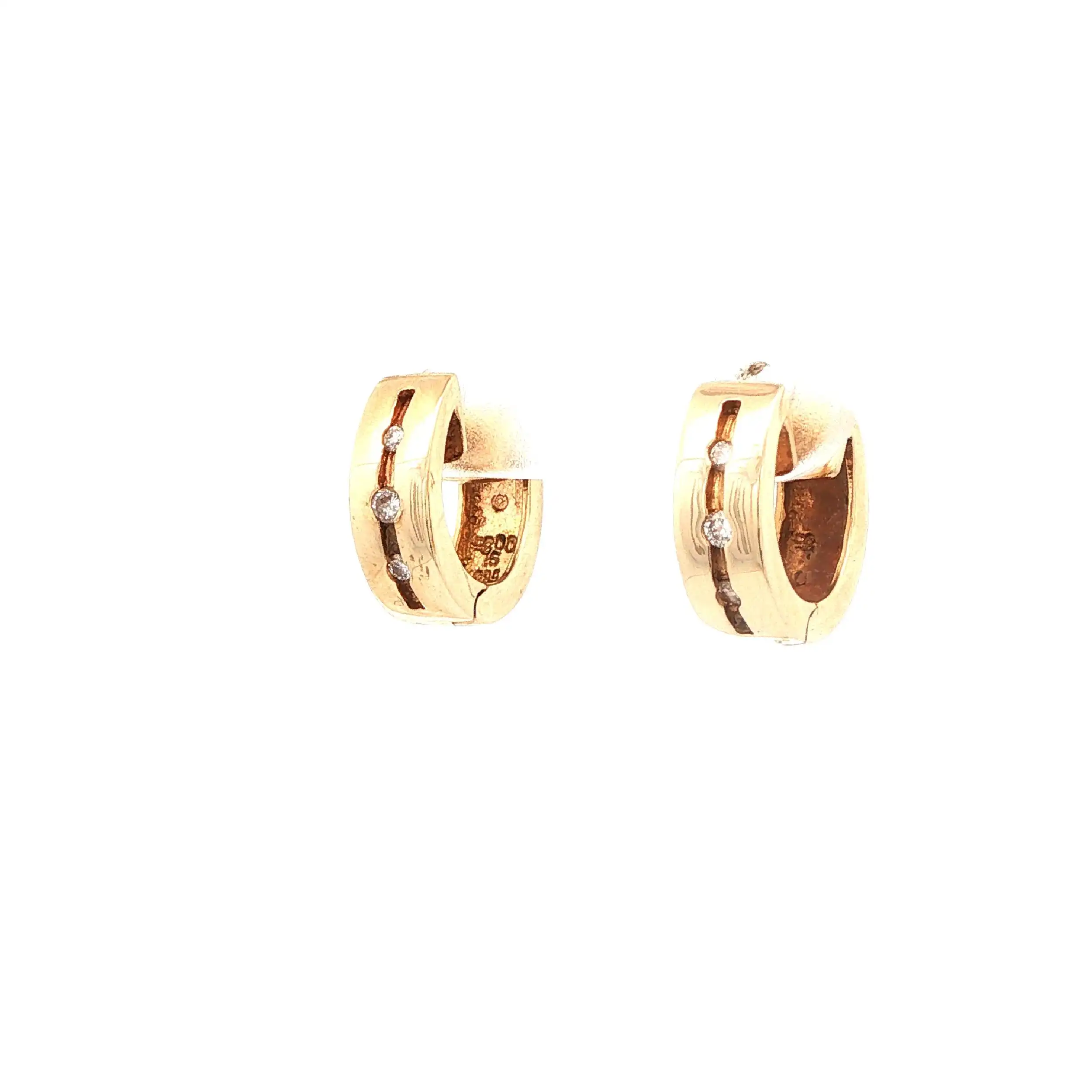 Creolen Gelbgold mit Brillanten