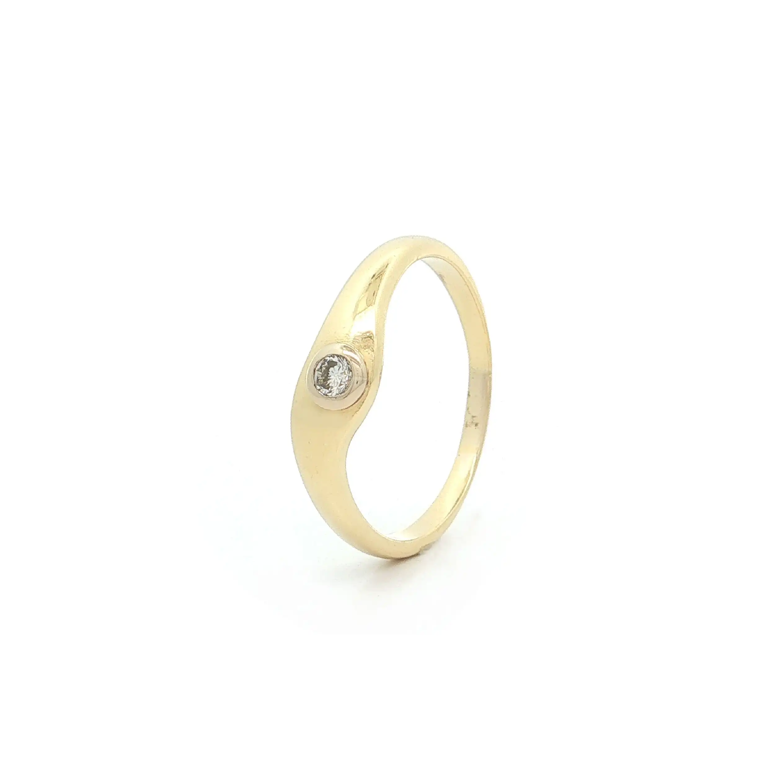 Ring Gelbgold mit Brillant Ring Gelbgold mit Brillant