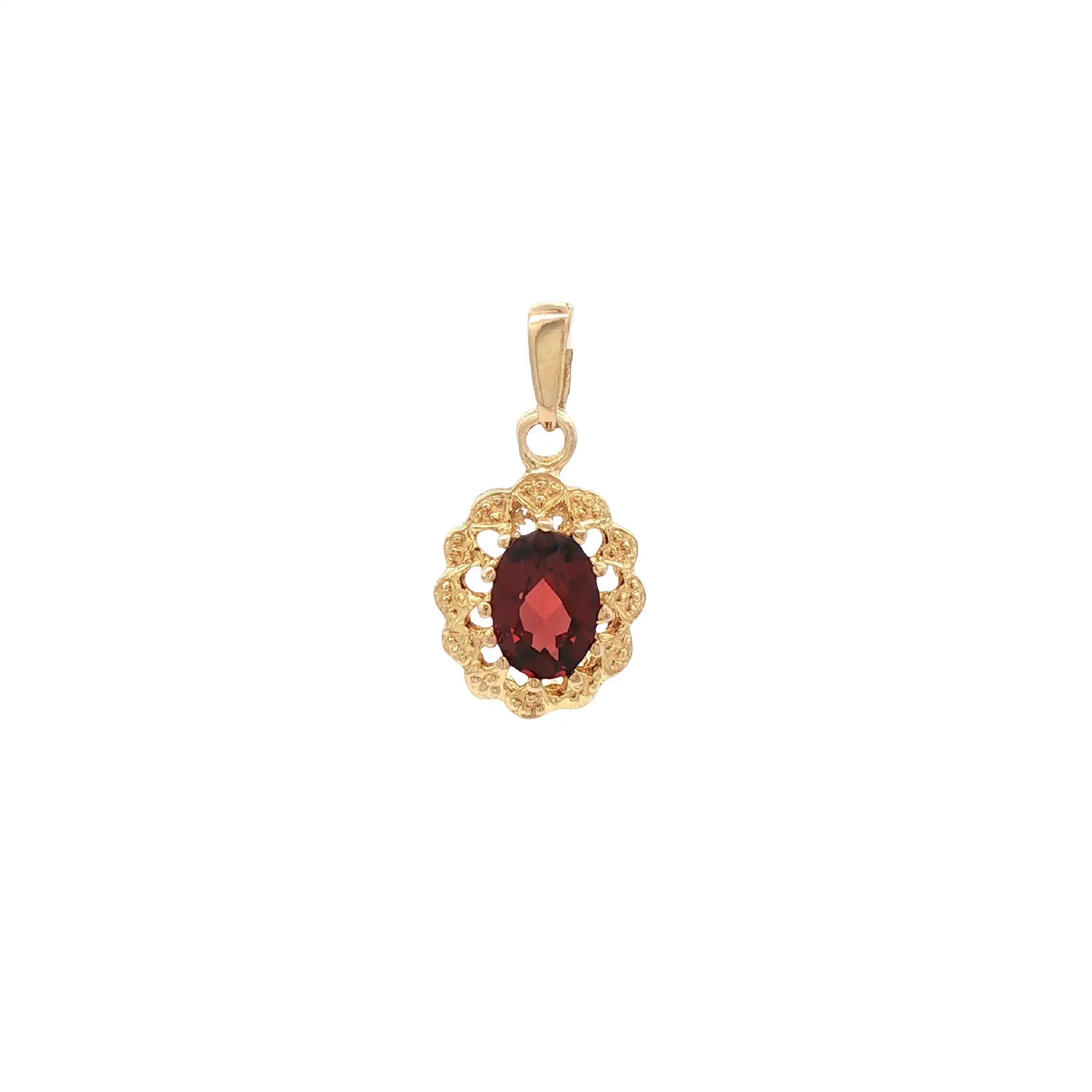 Anhänger Gelbgold mit Rubin