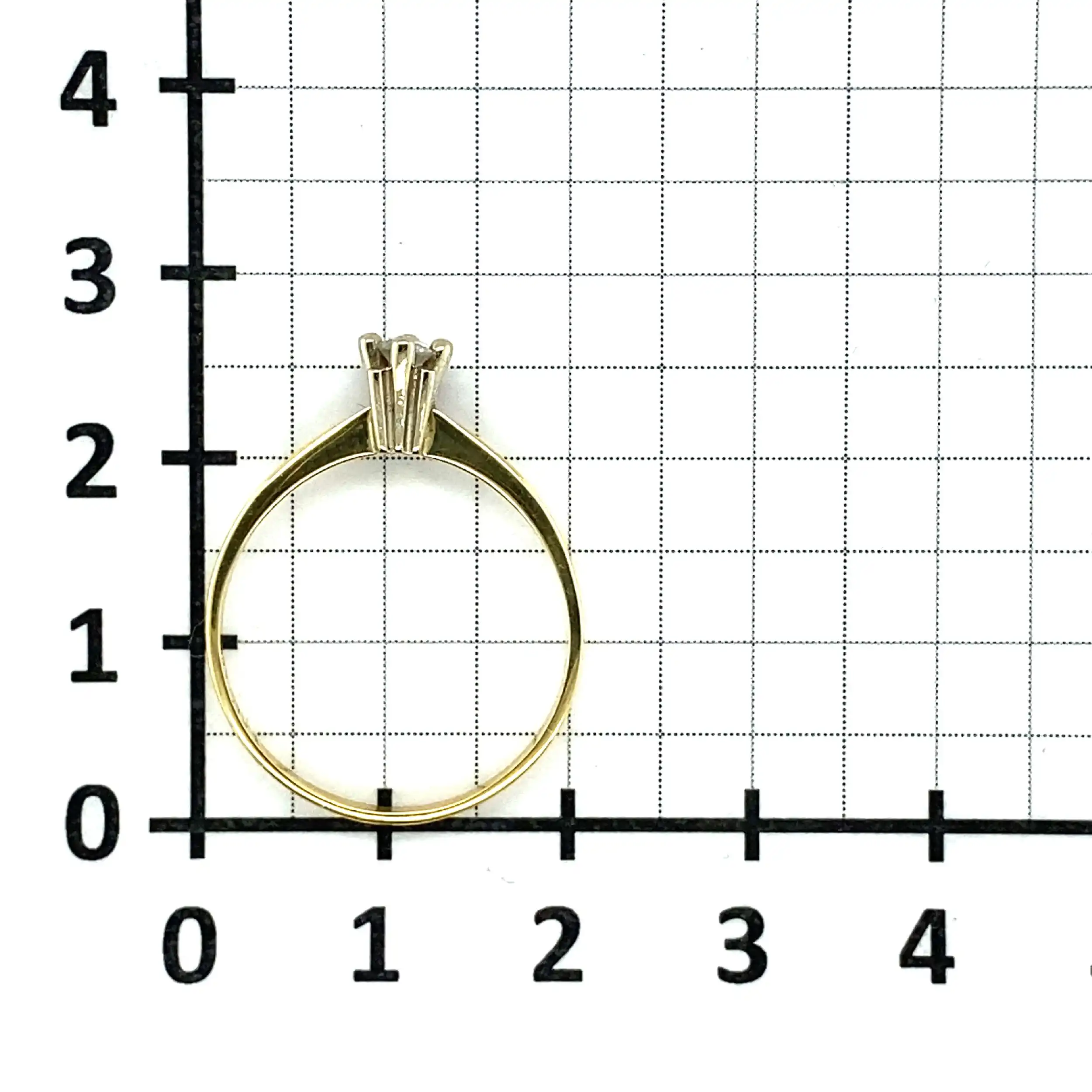 Ring Gelbgold mit Brillant, graviert mit 0,12ct
