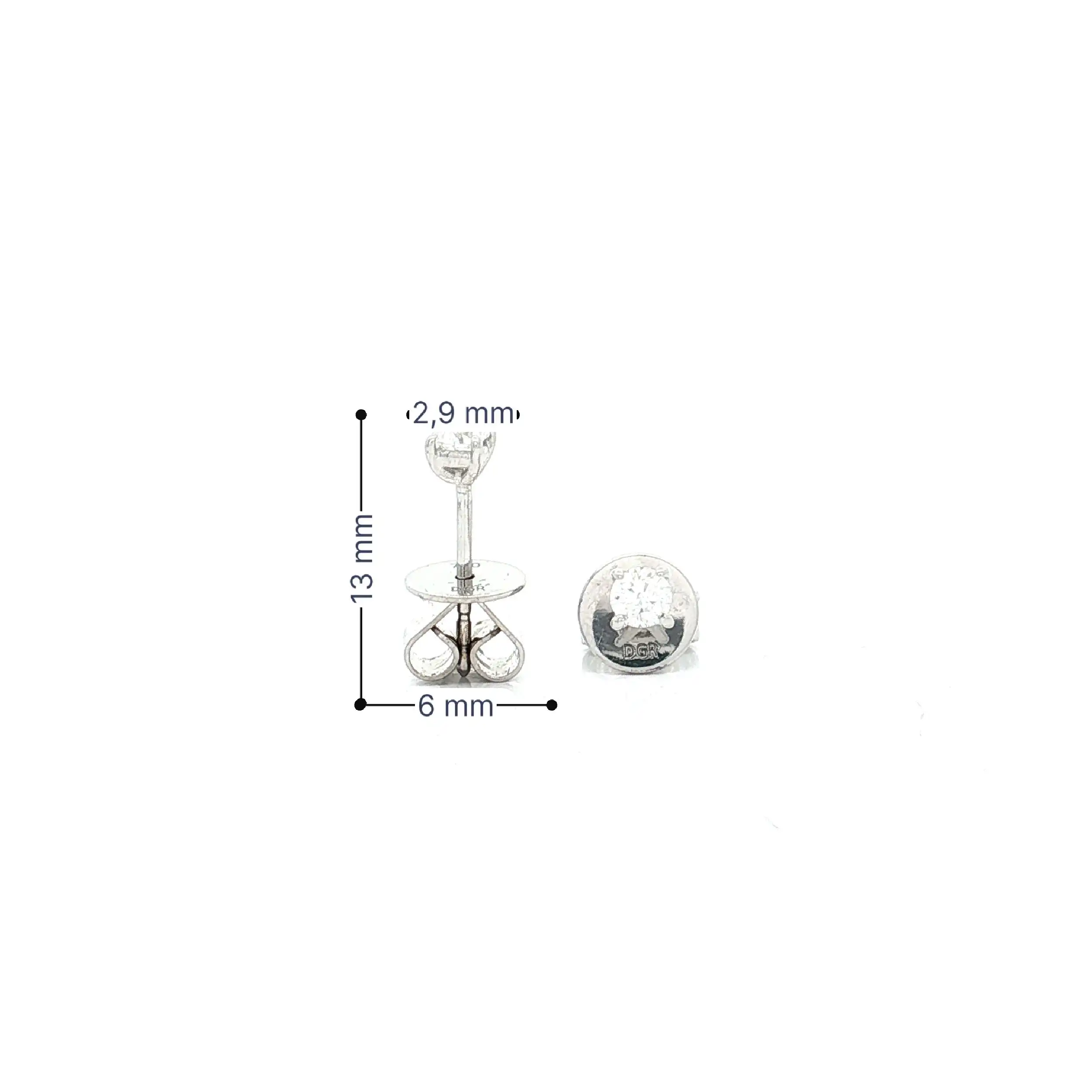 Solitärohrstecker Weißgold mit Brillant Solitär Solitärohrstecker Weißgold mit Brillant Solitär