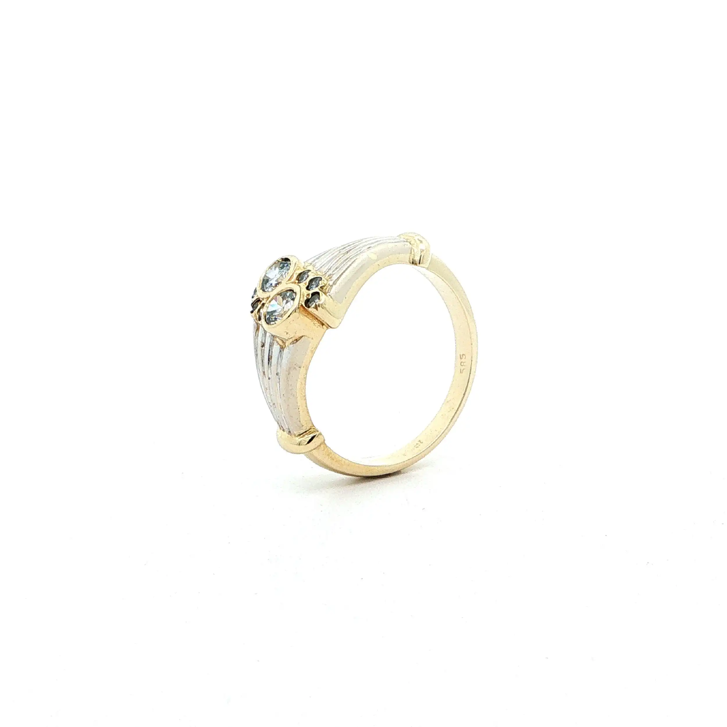 Ring Bicolor mit Zirkonia Ring Bicolor mit Zirkonia