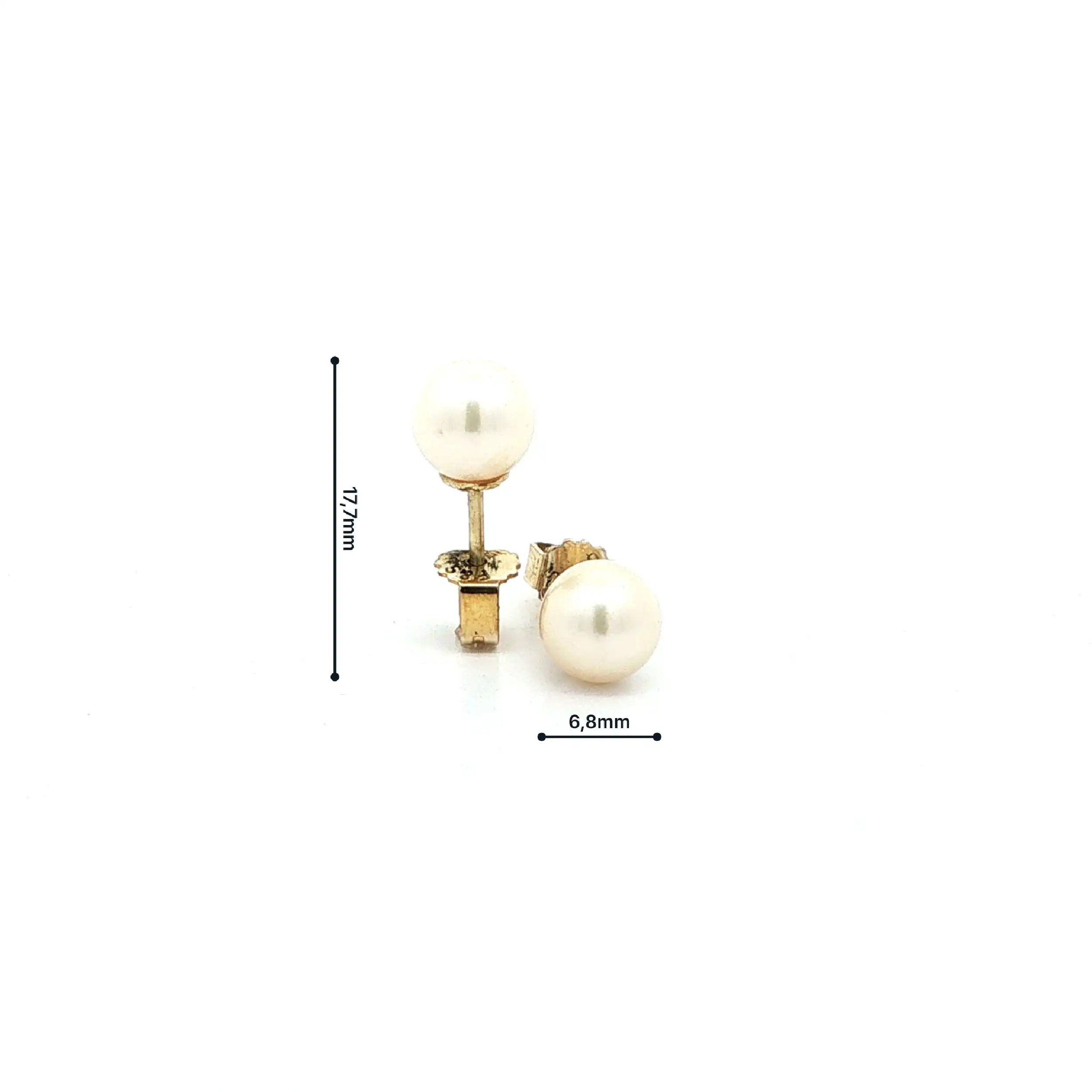 Ohrstecker Gelbgold mit Perle Ohrstecker Gelbgold mit Perle