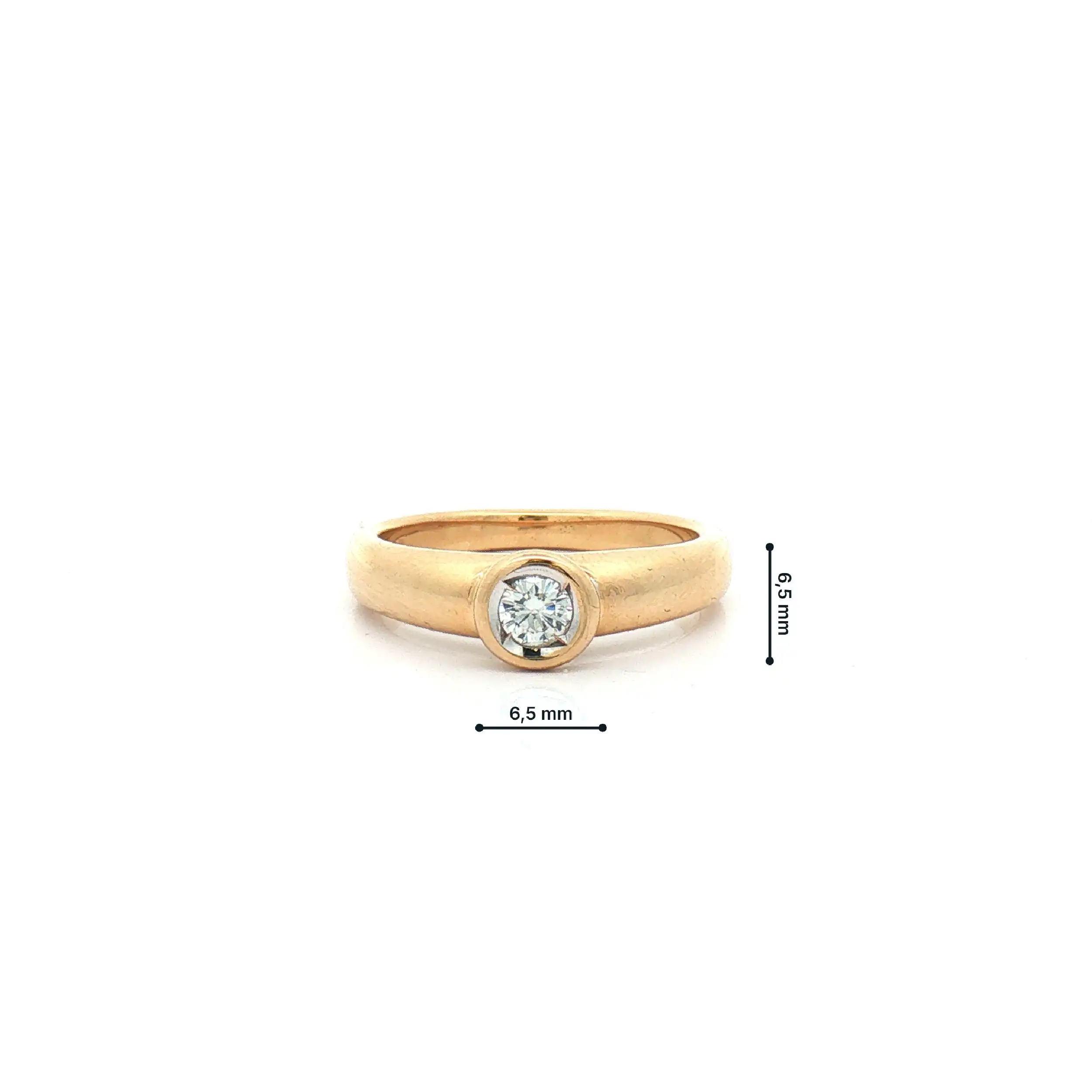 Ring Bicolor mit Brillant