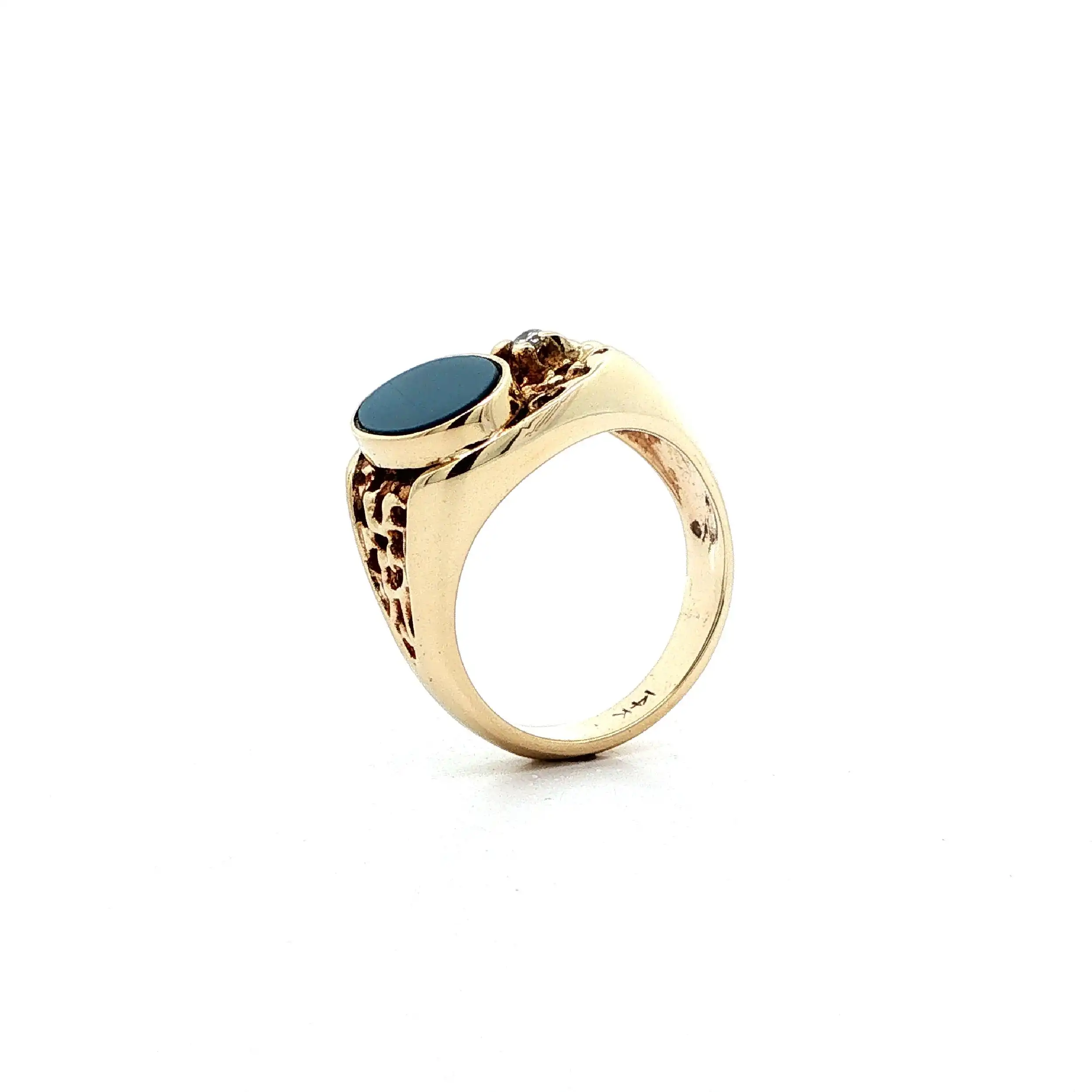 Ring Gelbgold mit Lagenstein & Brillant