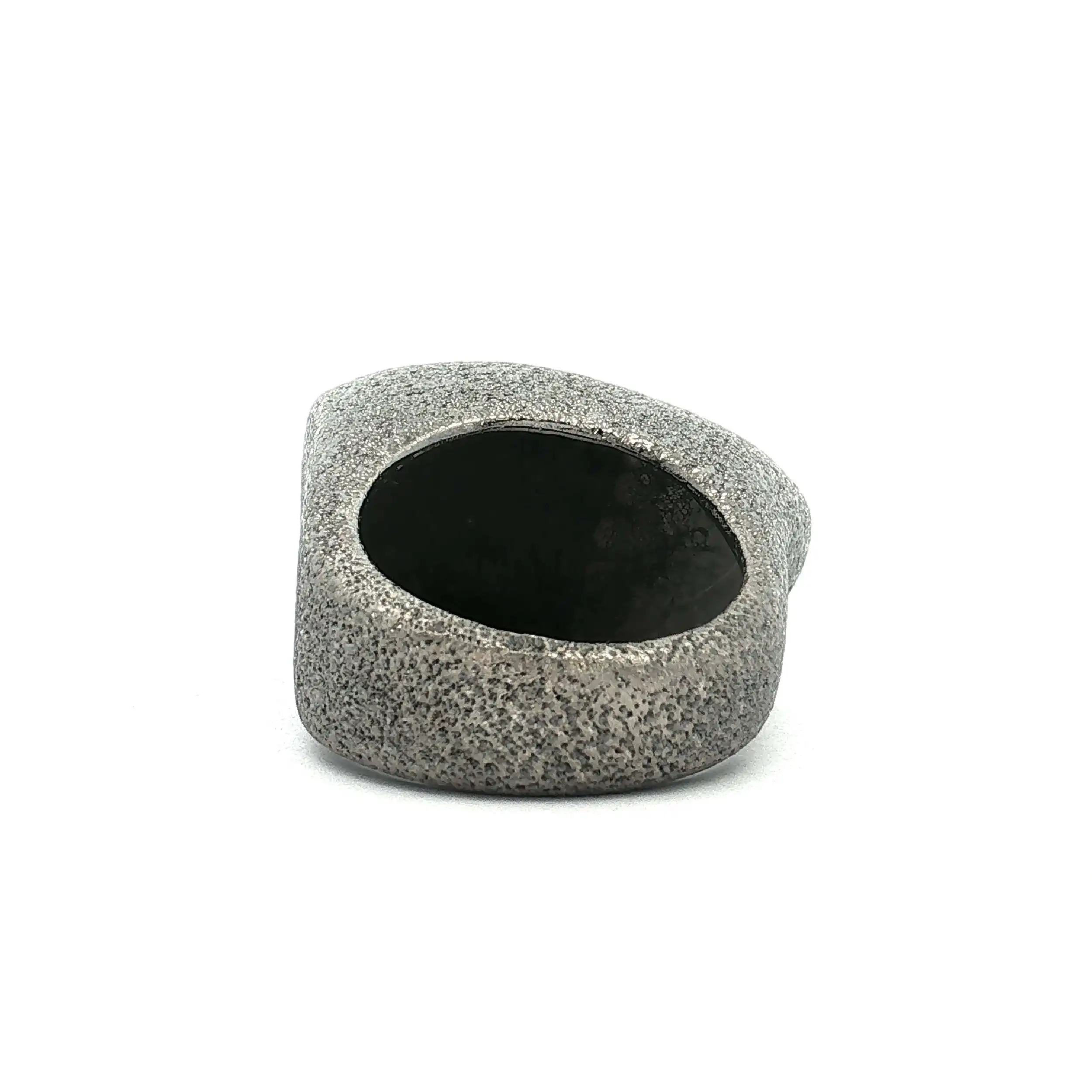 Ring Silber geschwärzt gehämmert