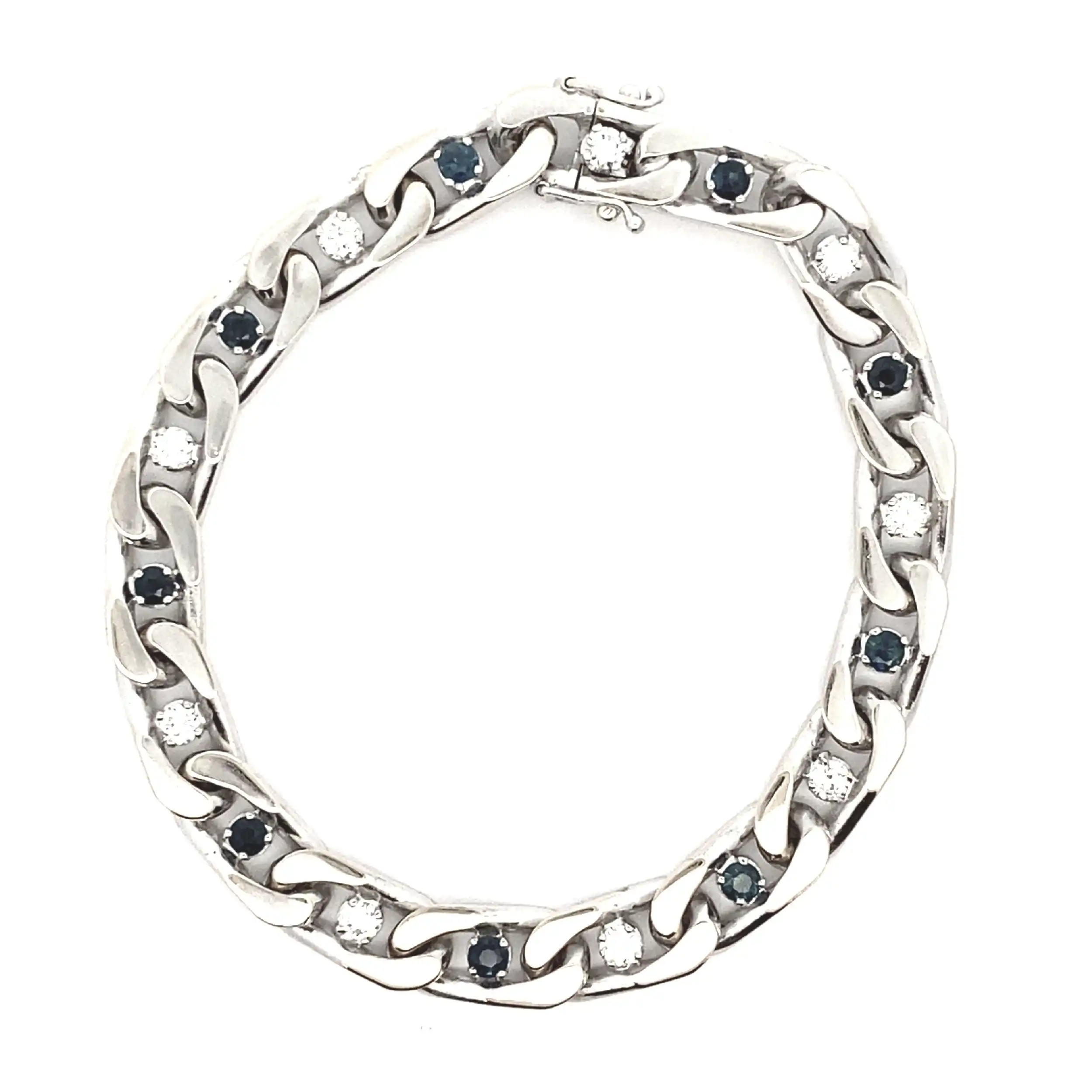 Armband Weißgold mit Saphiren und Brillanten Armband Weißgold mit Saphiren und Brillanten