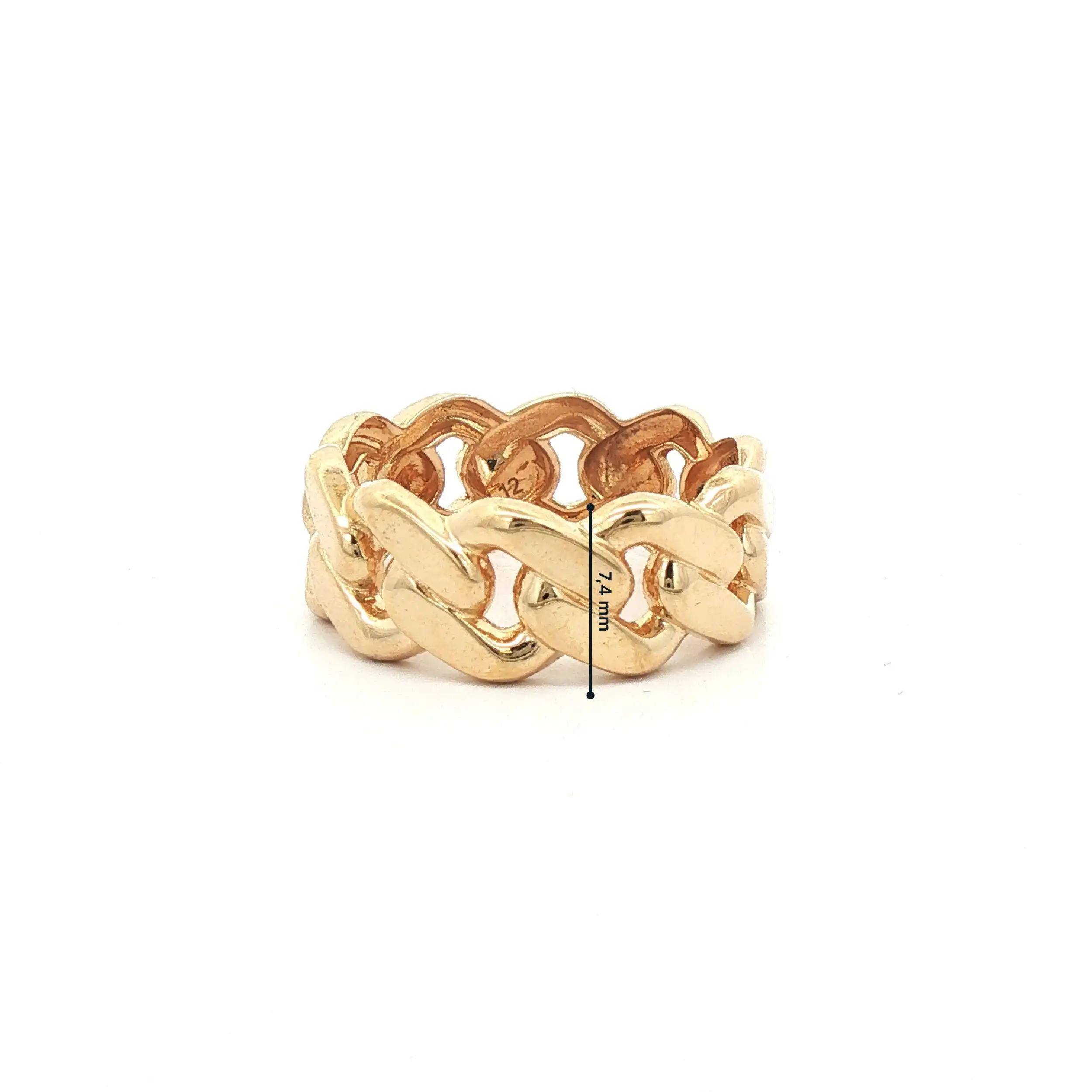 Ring Gelbgold Kettenmuster