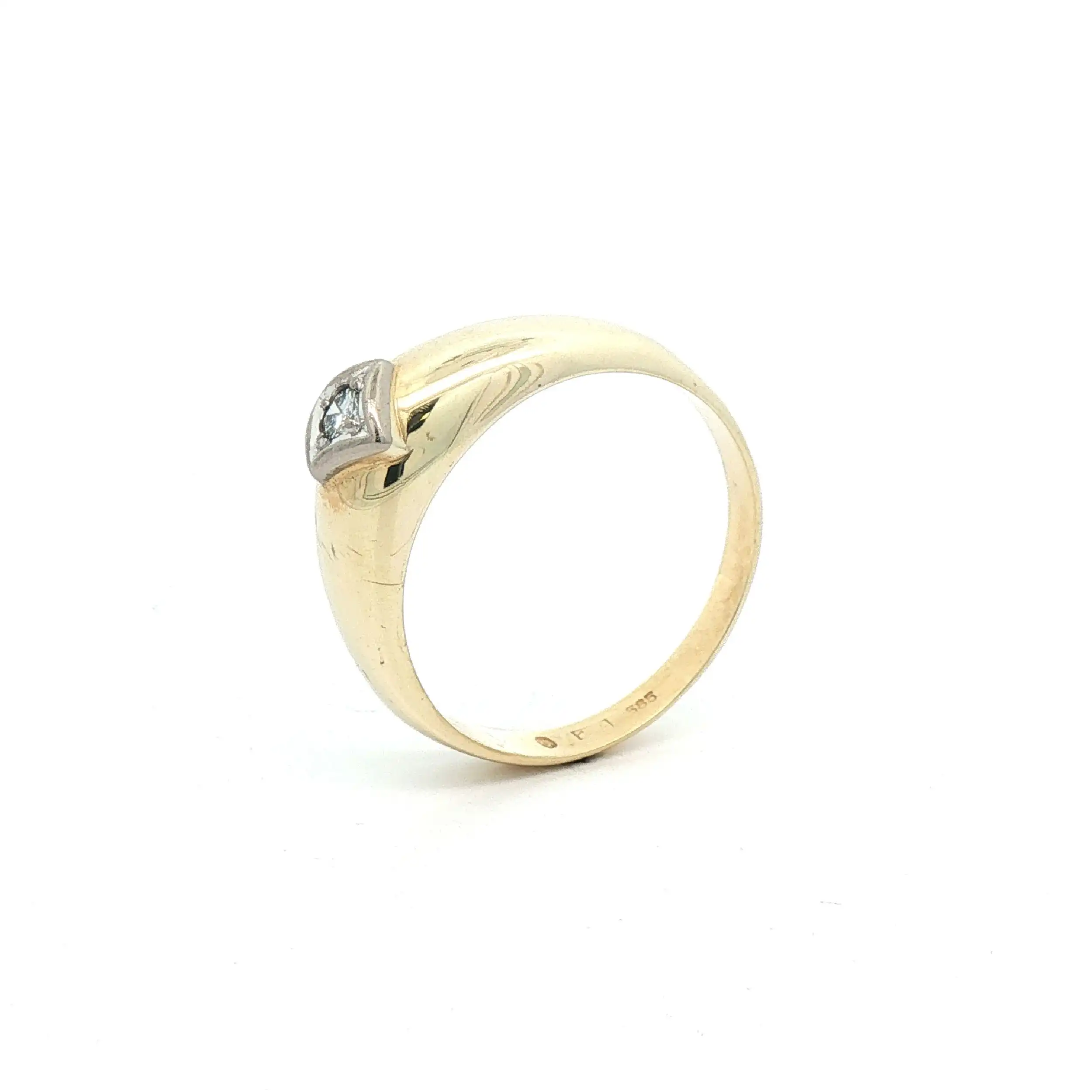 Ring Bicolor mit Brillant