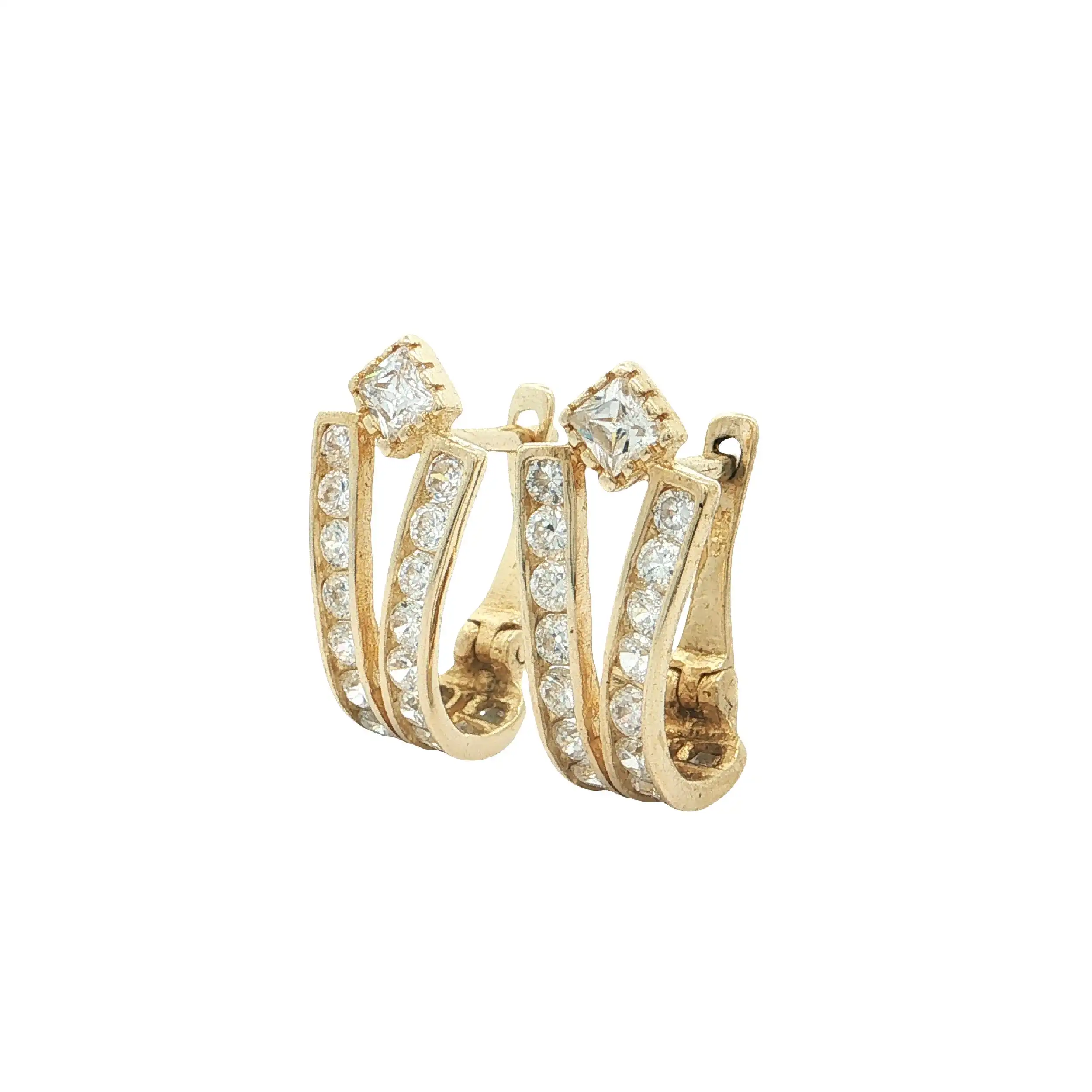 Ohrringe Gelbgold mit Zirkonia Ohrringe Gelbgold mit Zirkonia