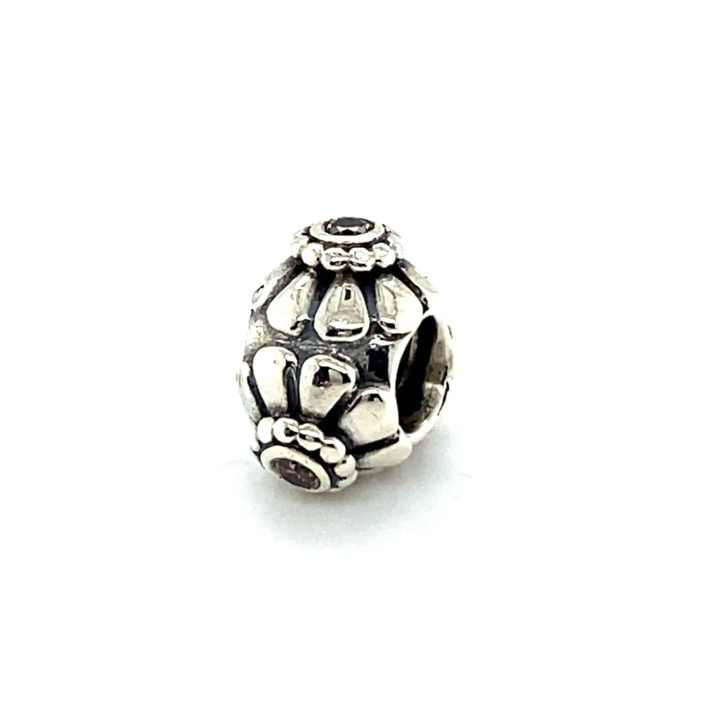 Silberanhänger Pandora - Charm mit braunem Zirkonia Silberanhänger Pandora - Charm mit braunem Zirkonia