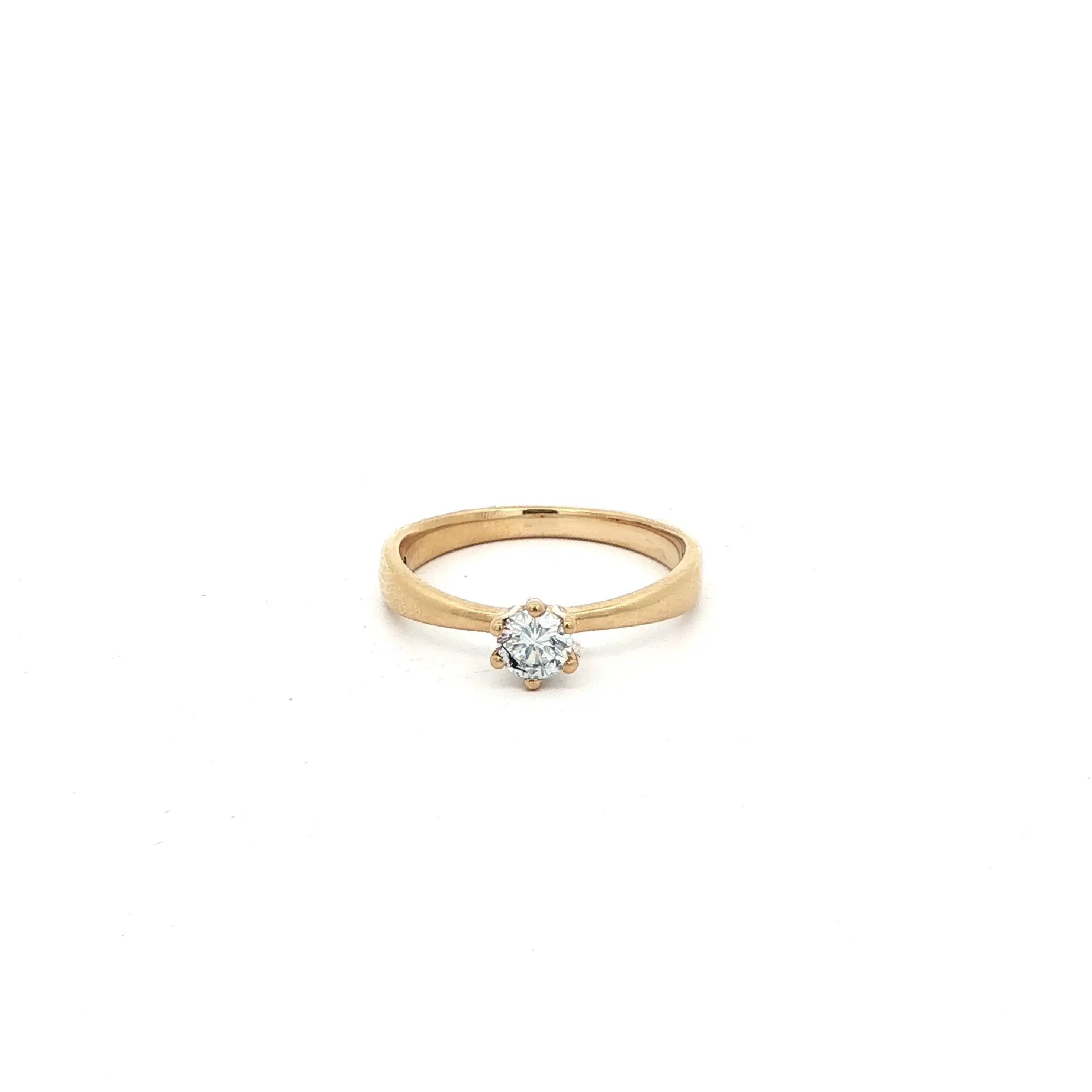 Ring Gelbgold mit Solitär Brillant